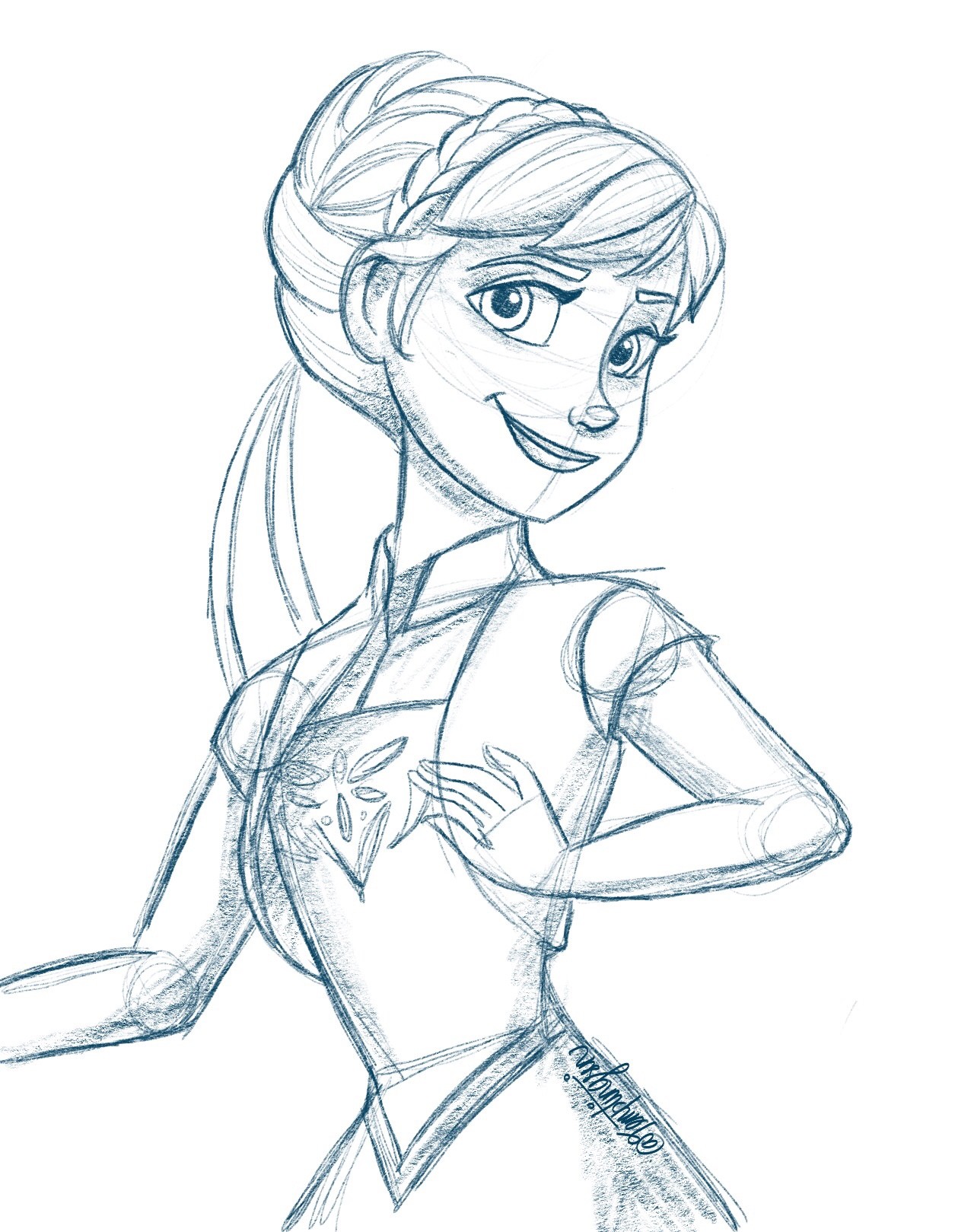 Easy All Disney Princess Sketch Drawings To Trace for Beginner