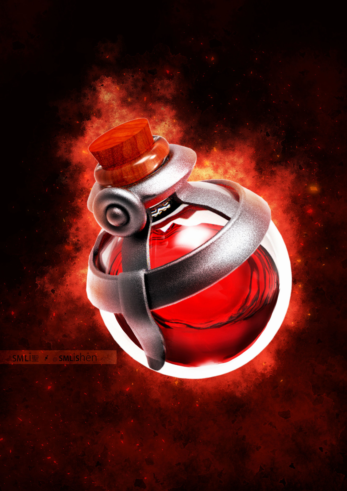 Artstation League Of Legends Health Potion Model Shen Li 李聖