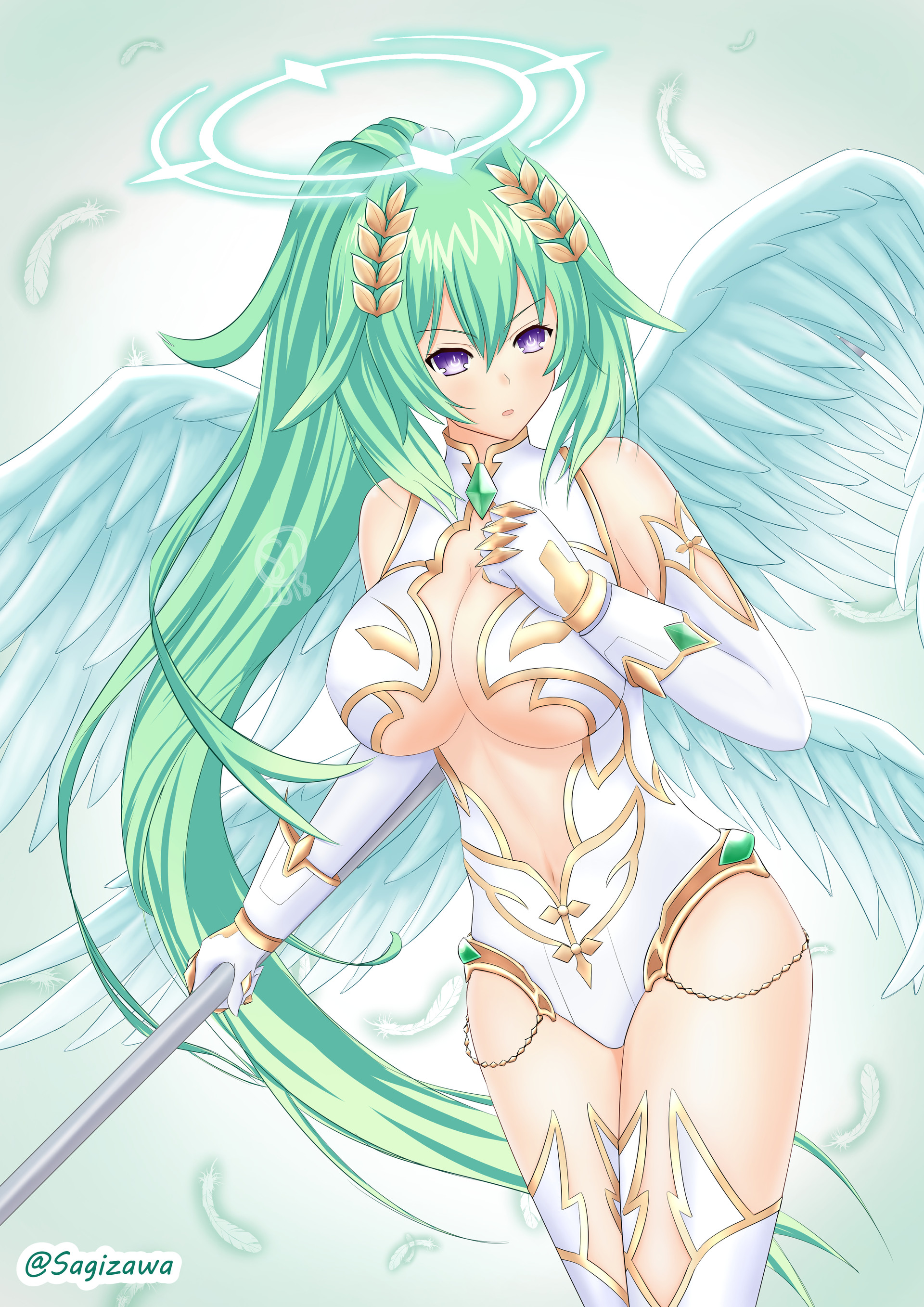 Green Heart from the game Cyberdimension Neptunia 4 Goddesses Online. 