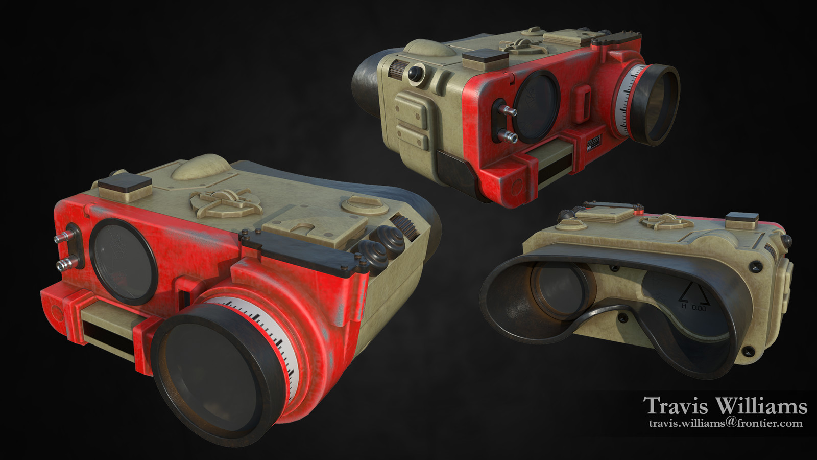 Final render presentation image showing the object from a few different angles. 