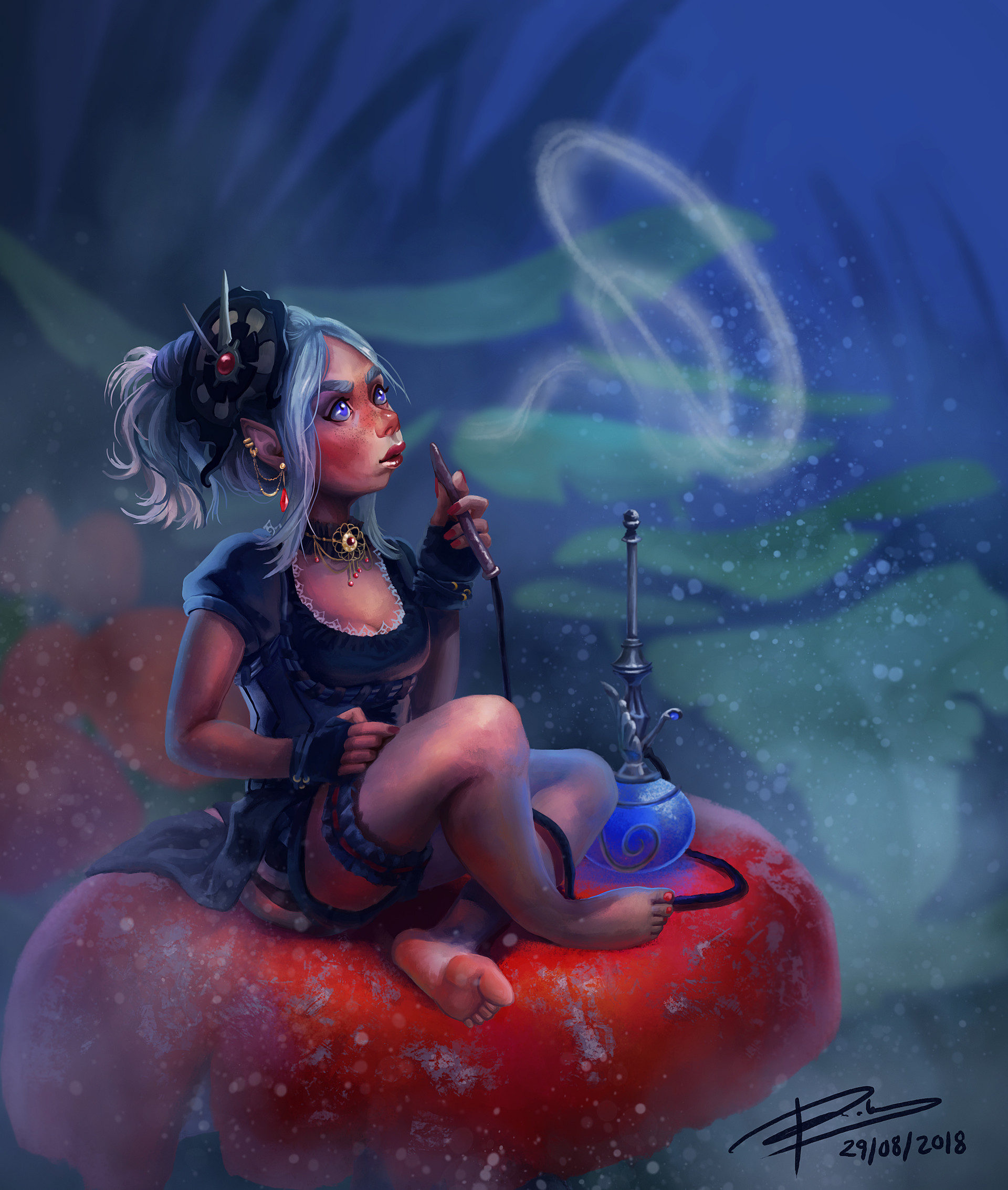 ArtStation The HookahSmoking Caterpillar