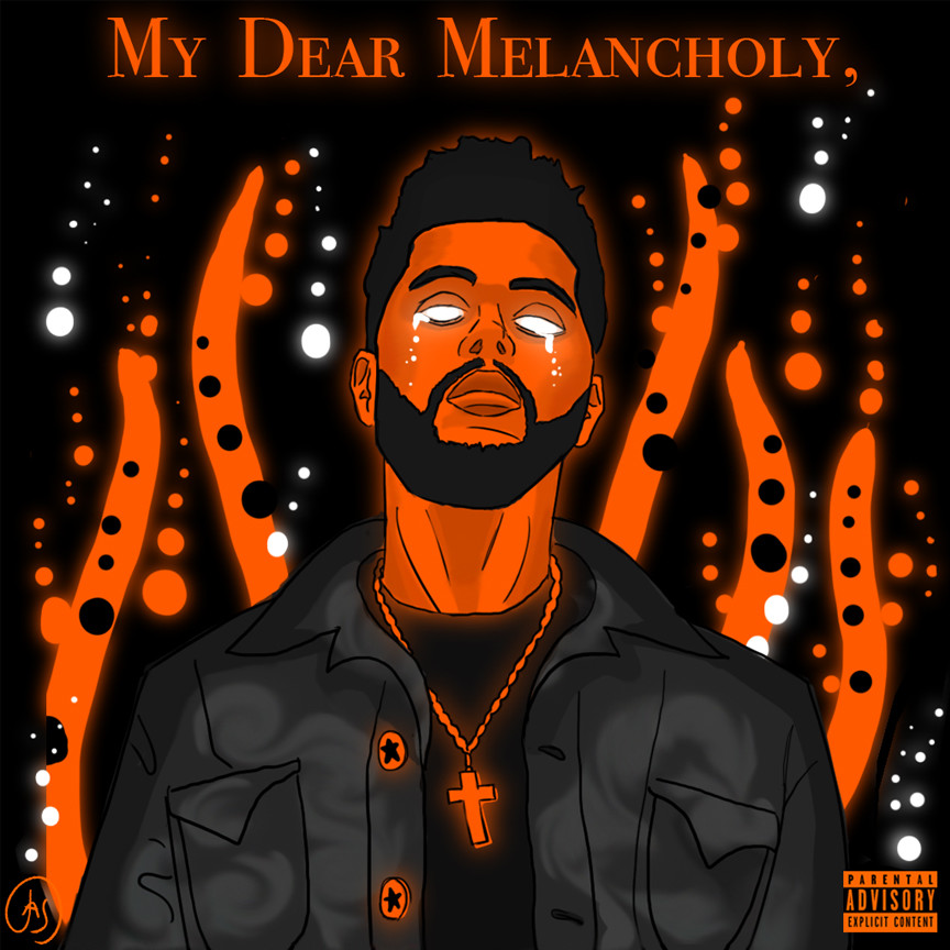 Artstation The Weeknd Album Cover Redesign Project Jordyne Smart .weeknd my dear melancholy decoration art poster canvas painting home decor enjoy ✓free nt1010 painting the weeknd after hours cover 2020 rap music album poster prints wall art the weeknd after hours poster painting wall art framed wooden canvas for living room home study. the weeknd album cover redesign project