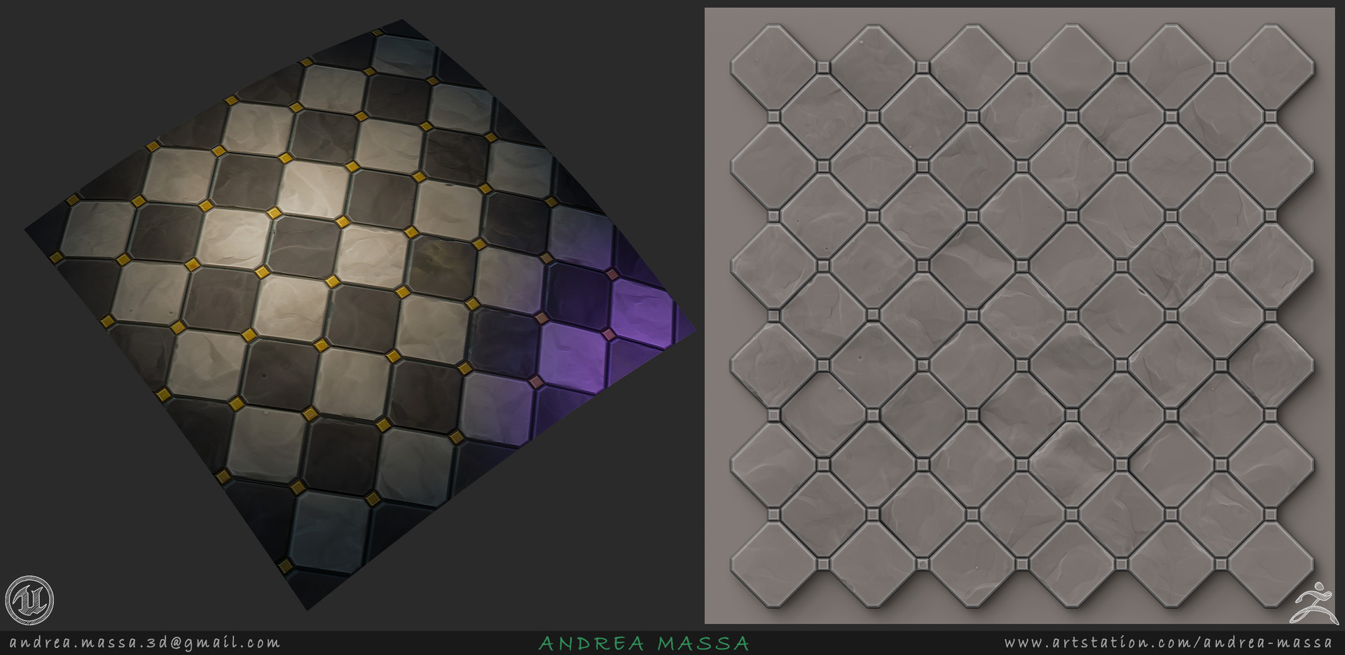 Artstation Tiles Floor Mage Hideout Andrea Massa