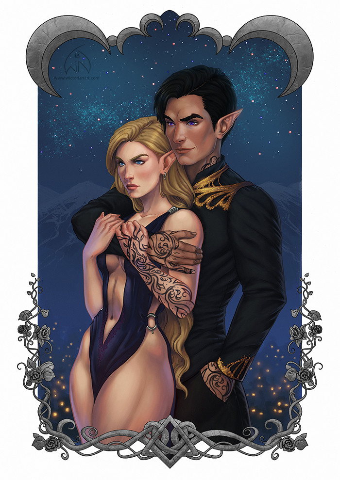 Feyre and Rhysand.