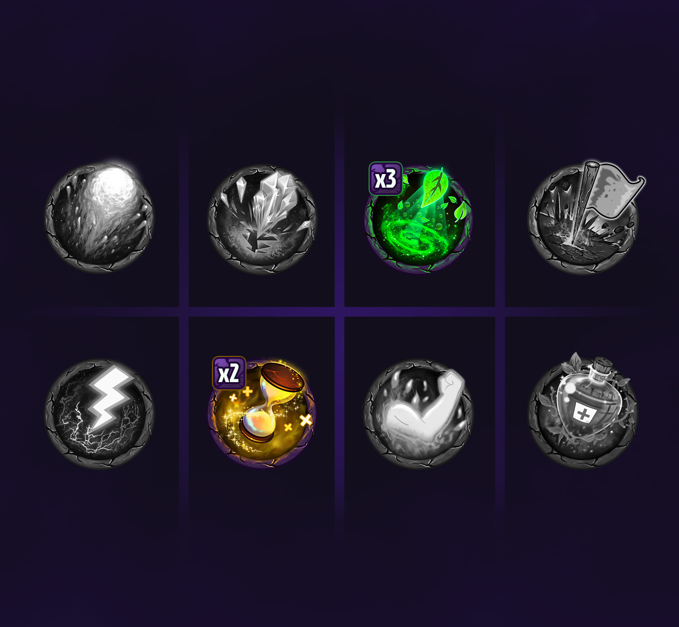Artstation Power Up Icon Set Game Art Hasret Yilmaz