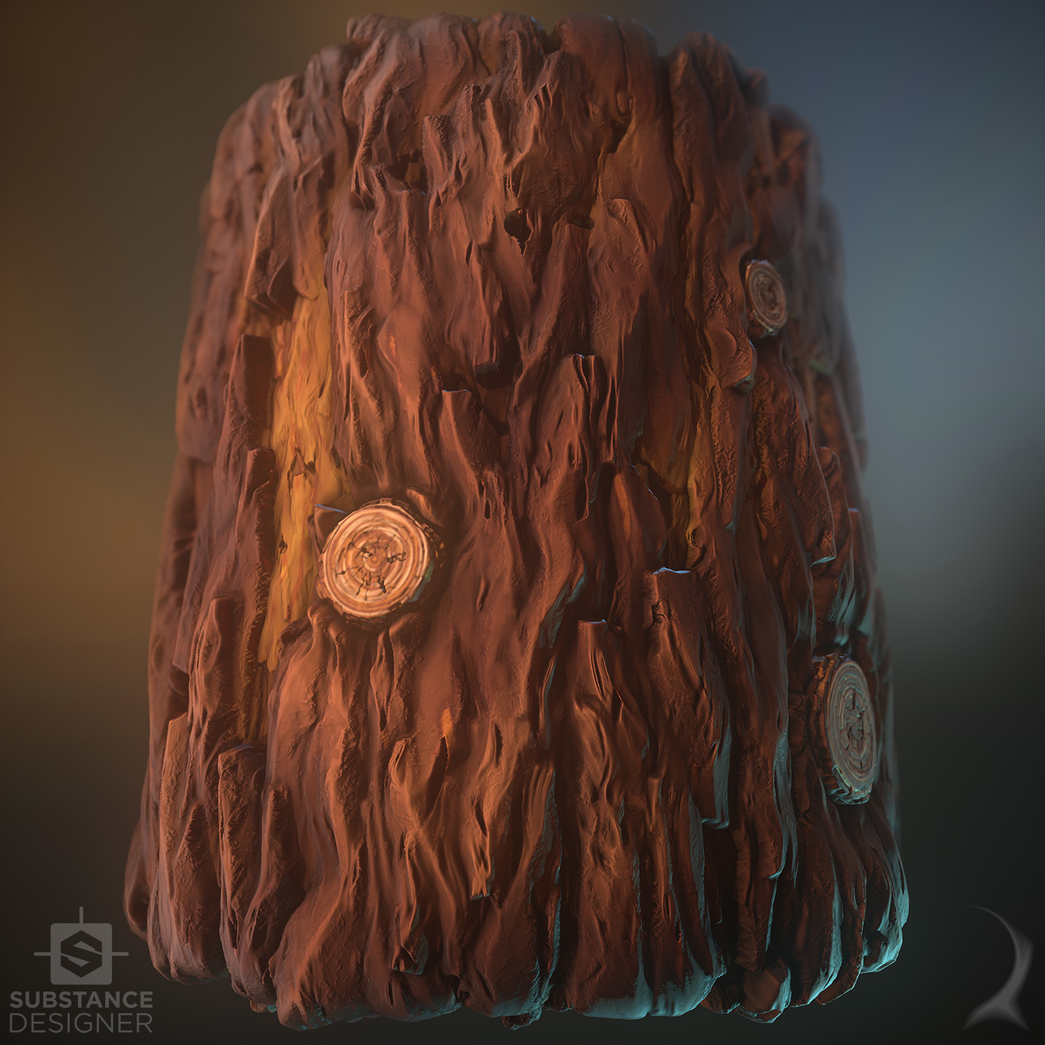 picture Stylized Tree Bark artstation stylized series 3