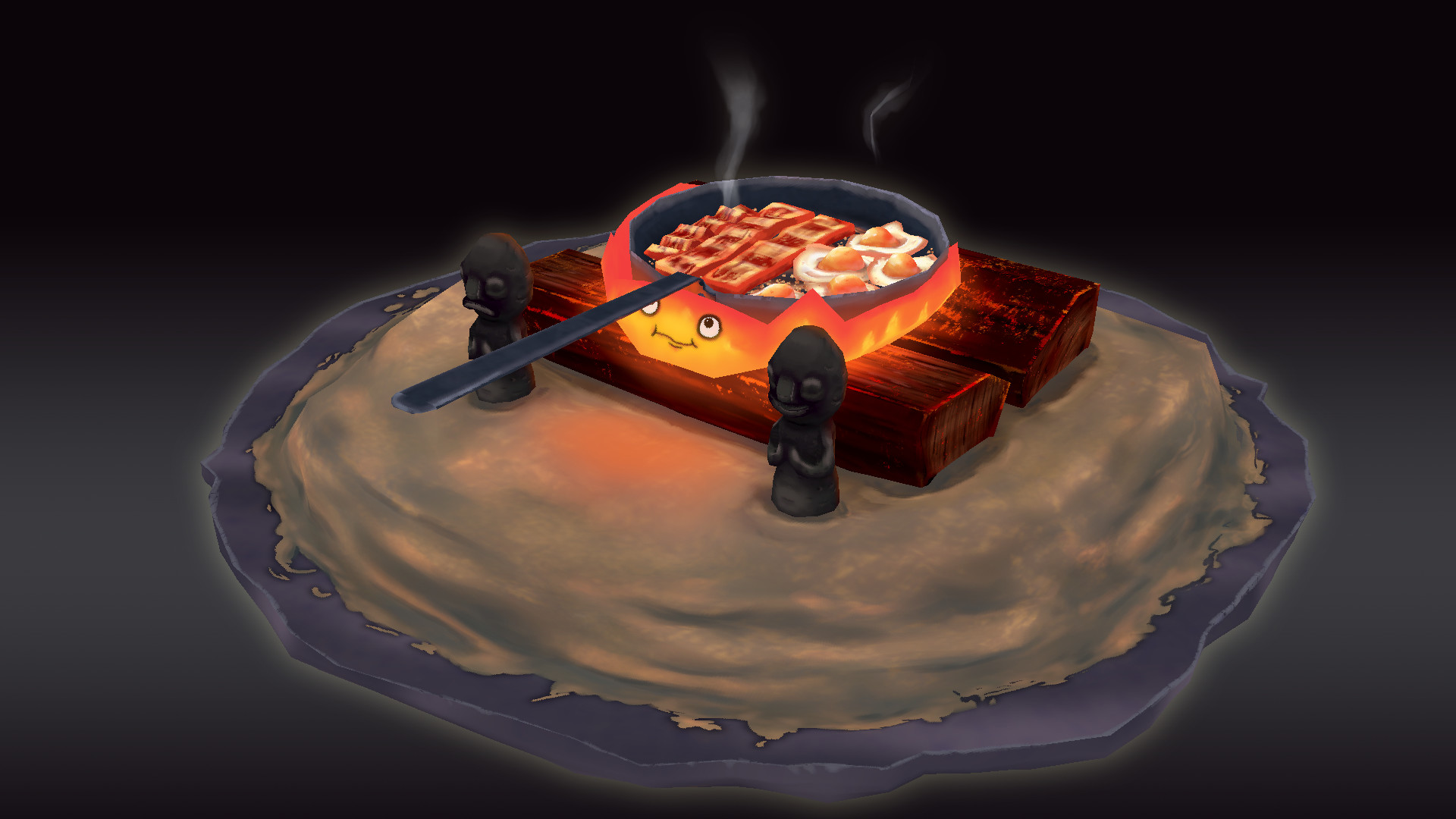 Artstation Howl S Moving Castle Calcifer Breakfast Hand Painted