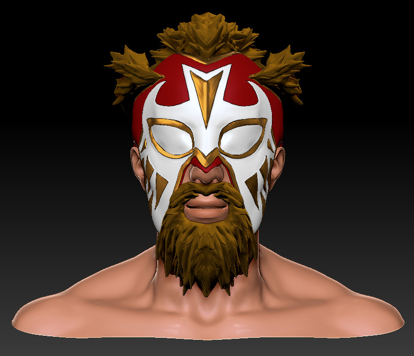 ArtStation - Wrestler Mask Sculpt (WIP)