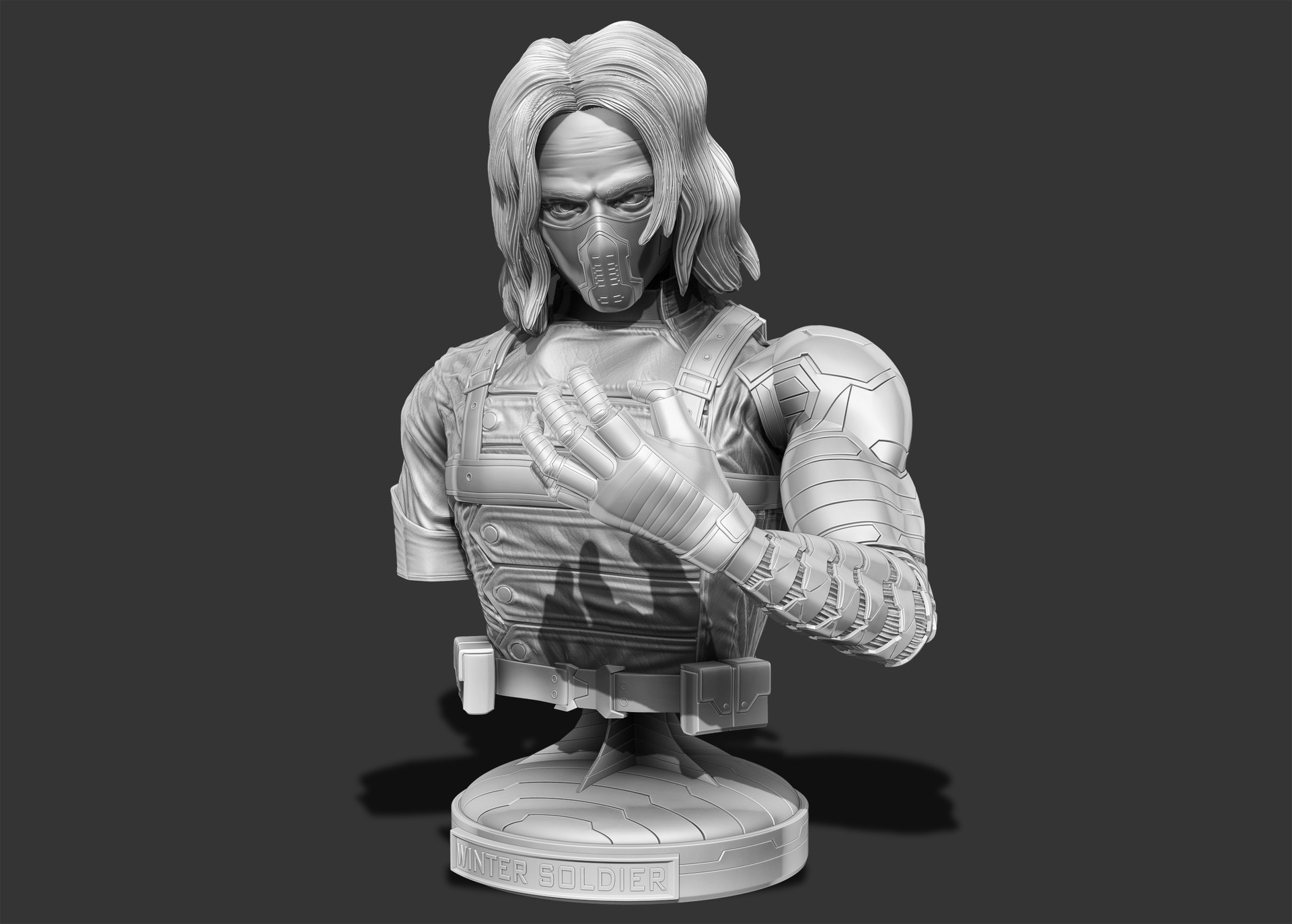 Artstation Winter Soldier Bust Works Se Jong Bang
