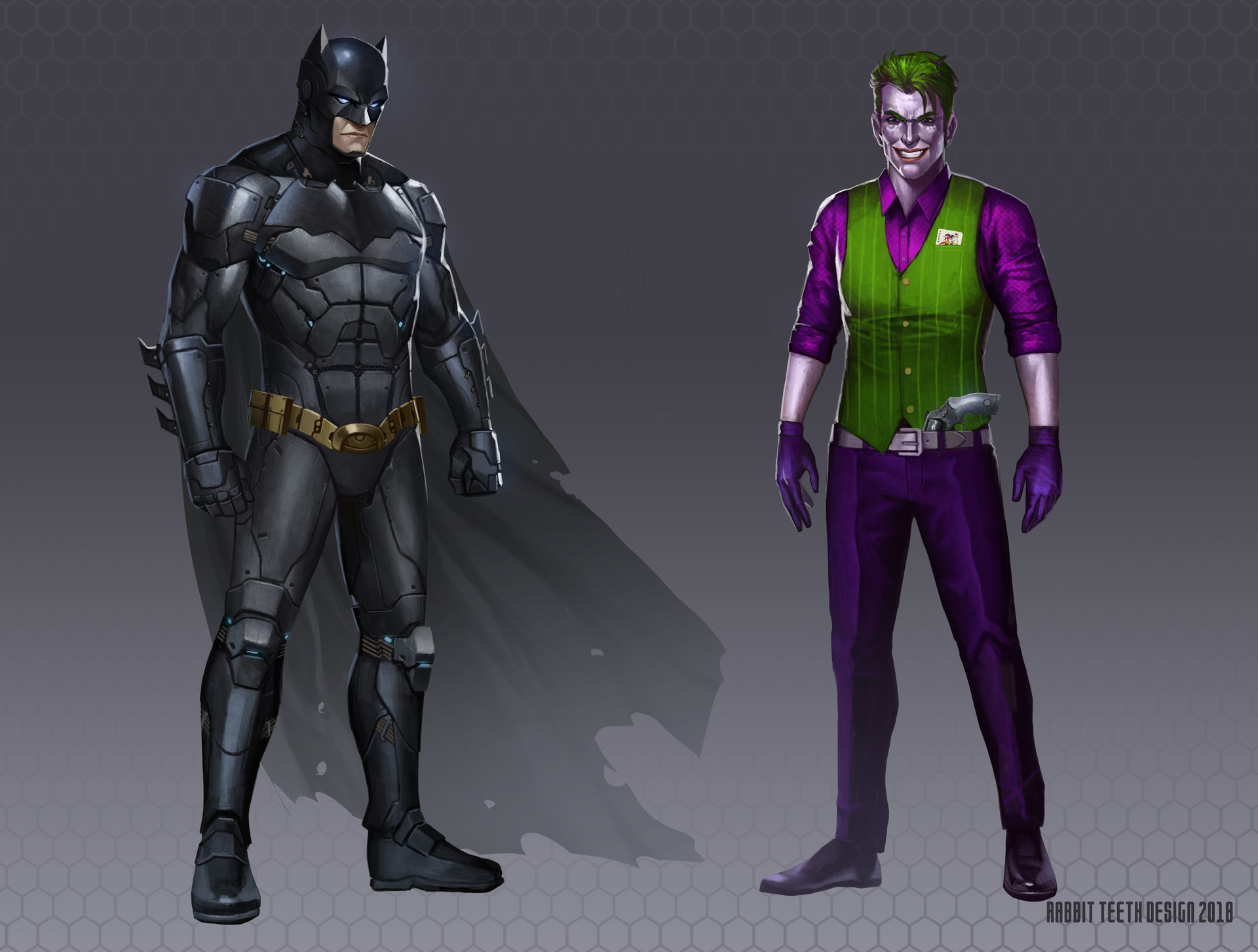 RabbitTeeth - Dark Knight & Joker Character Design