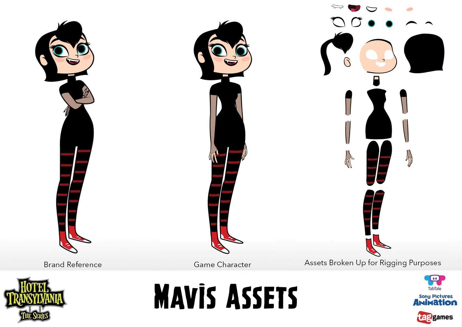 Character Assets broken up for rigging - Mavis