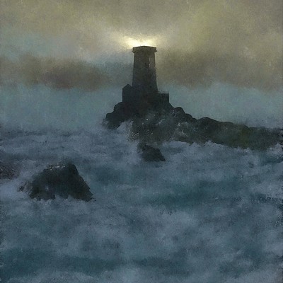 Paul bury lighthouse watercolor