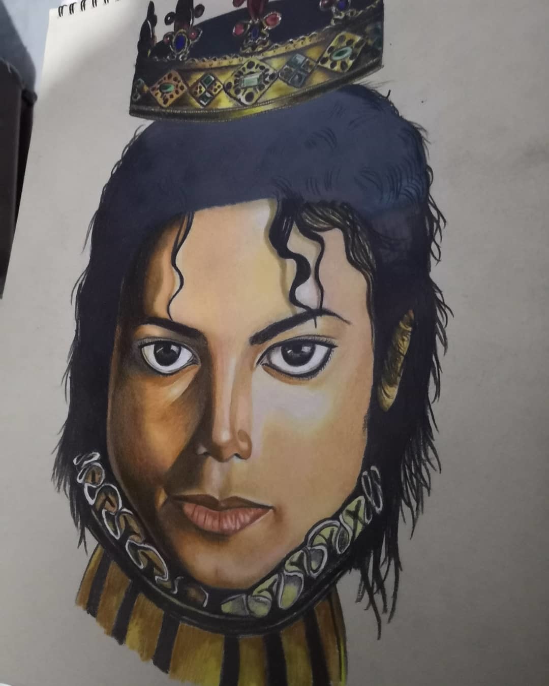 Pencil Sketch of Michael Jackson 1987 - Desi Painters