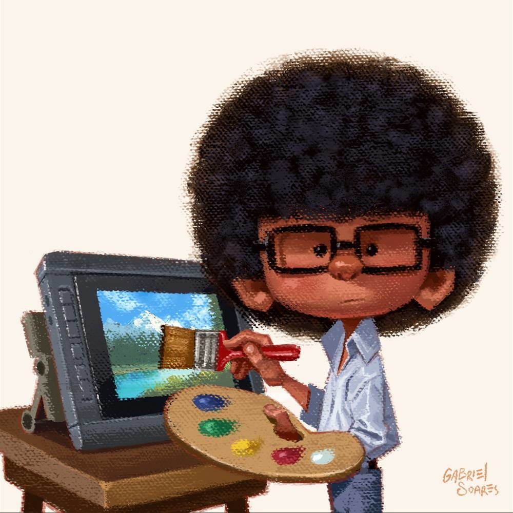 Homage to Bob Ross