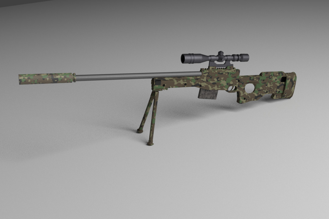 Artstation P2703b Plastic L96 Spring Sniper Rifle Tharun Achanta