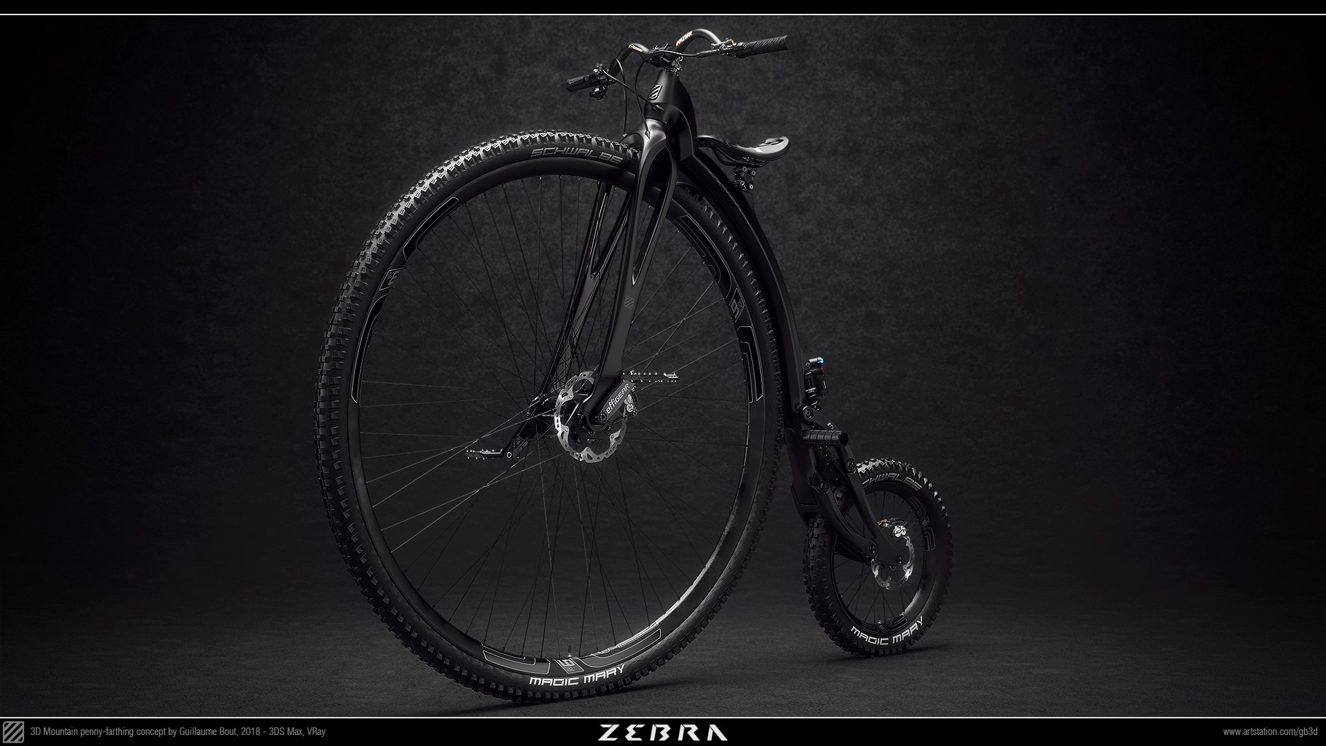 Guillaume BOUT Zebra O.T.B. 21st century mountain penny farthing