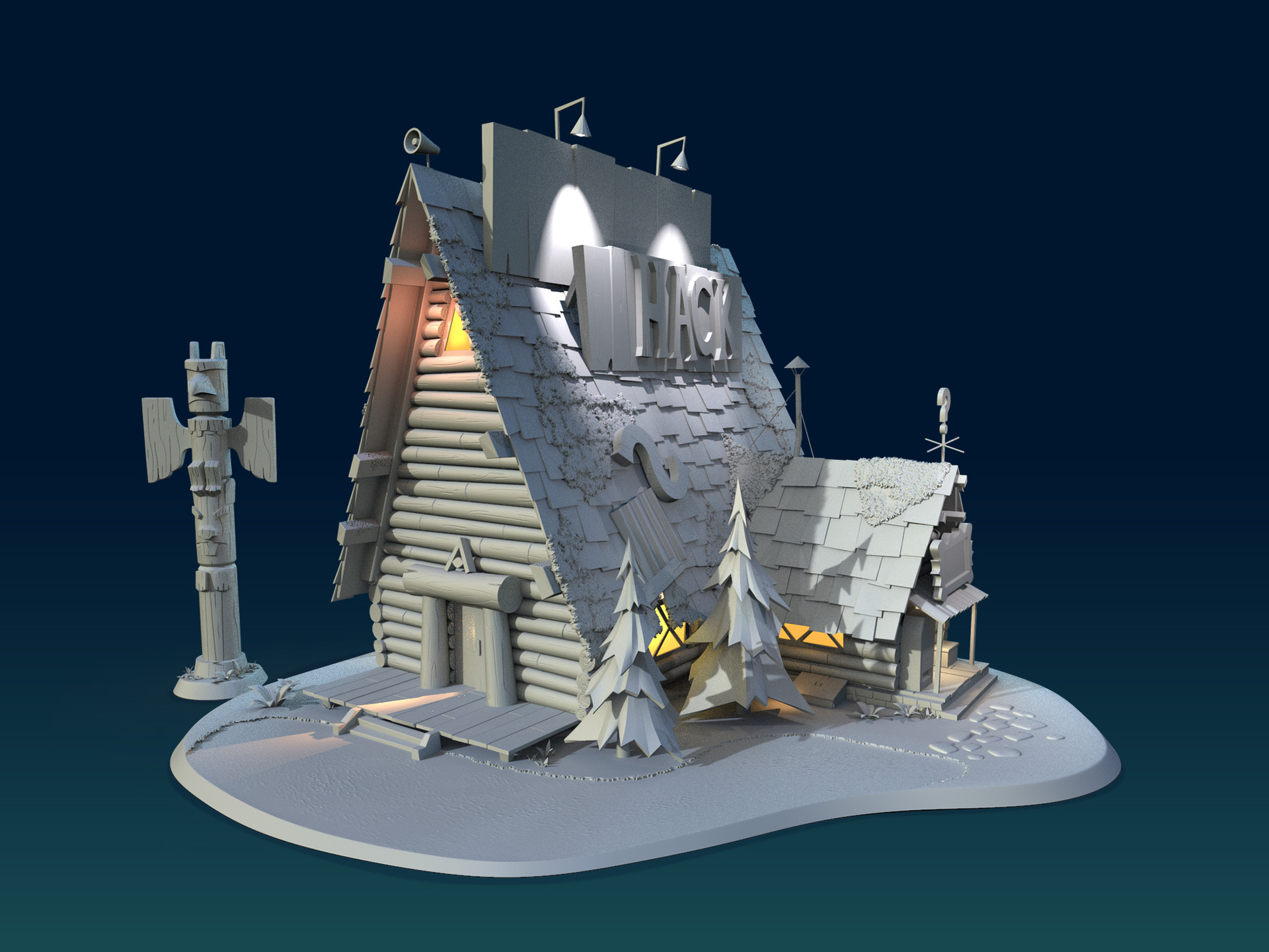 Artstation 3d Mystery Shack Anja Lindner