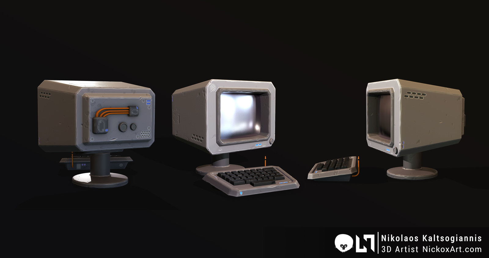 Computer with Keyboard.