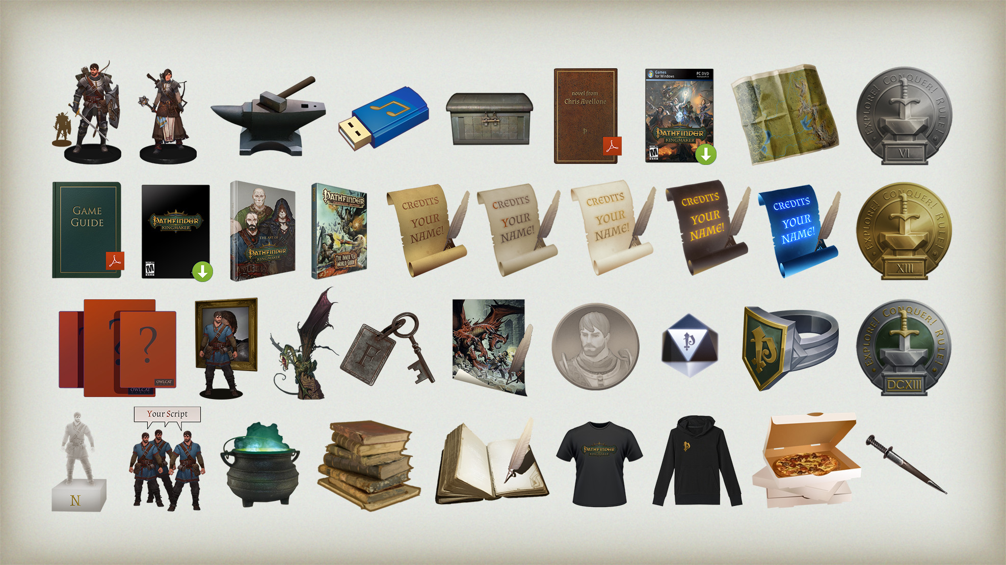 Kickstarter campaign reward icons