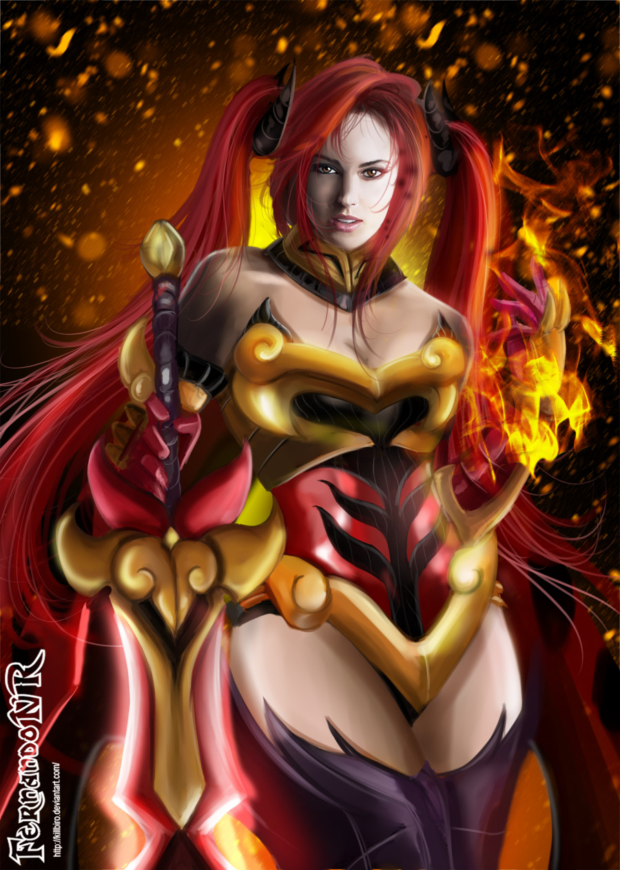 Erza Scarlet Flame Empress Armor ( Fairy Tail ) comissioned art 2017. 