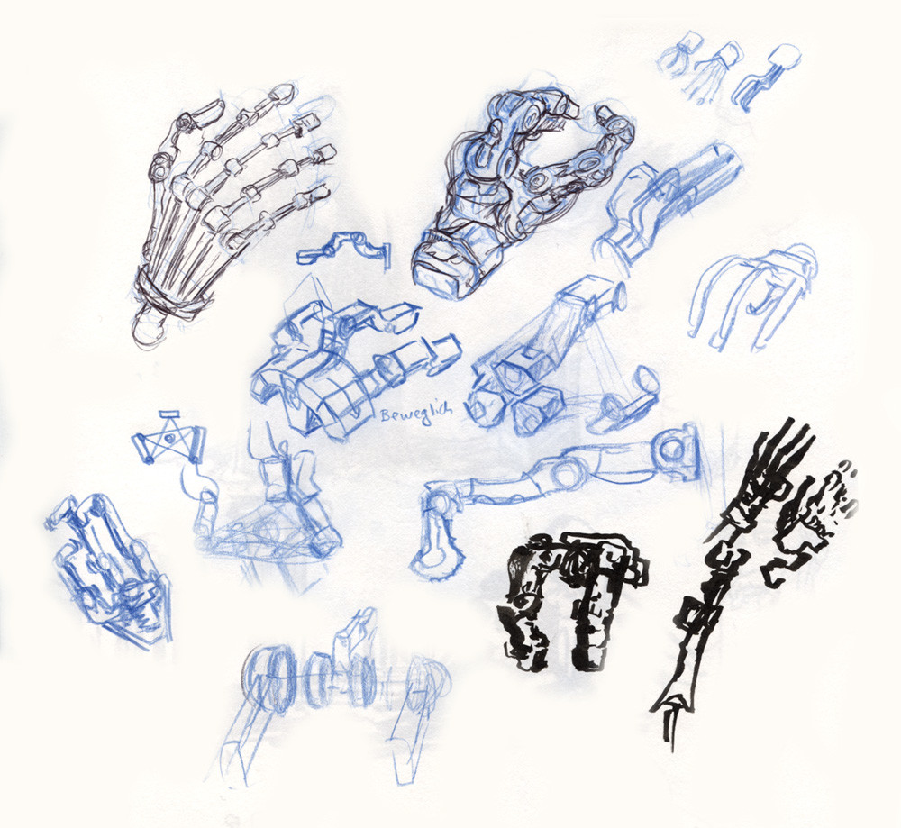 Artificial hand doodles