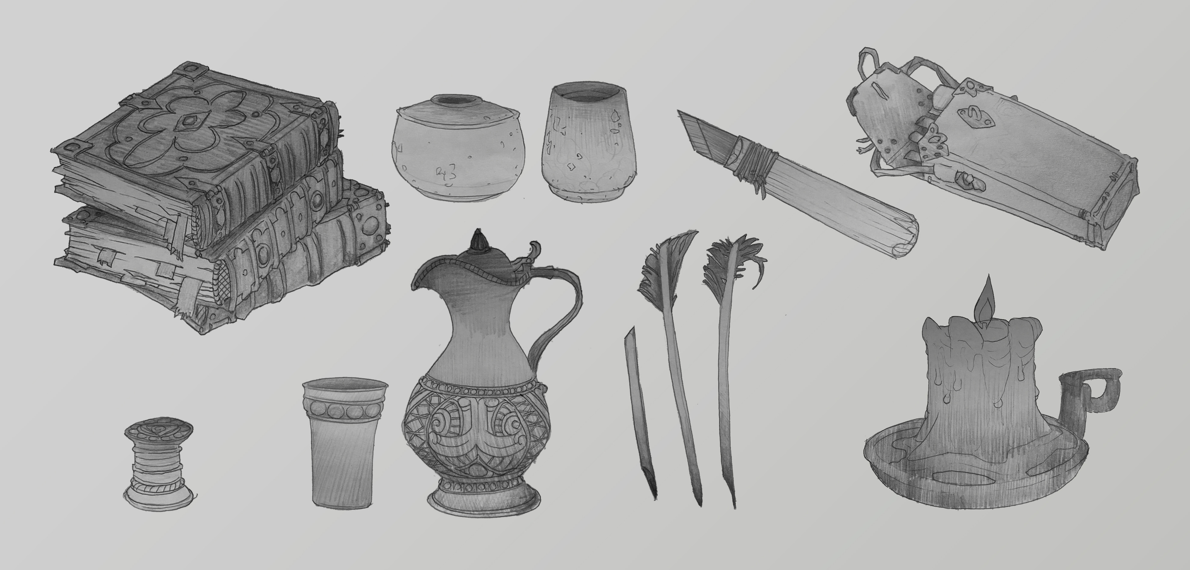 Сoncept art of the main menu objects