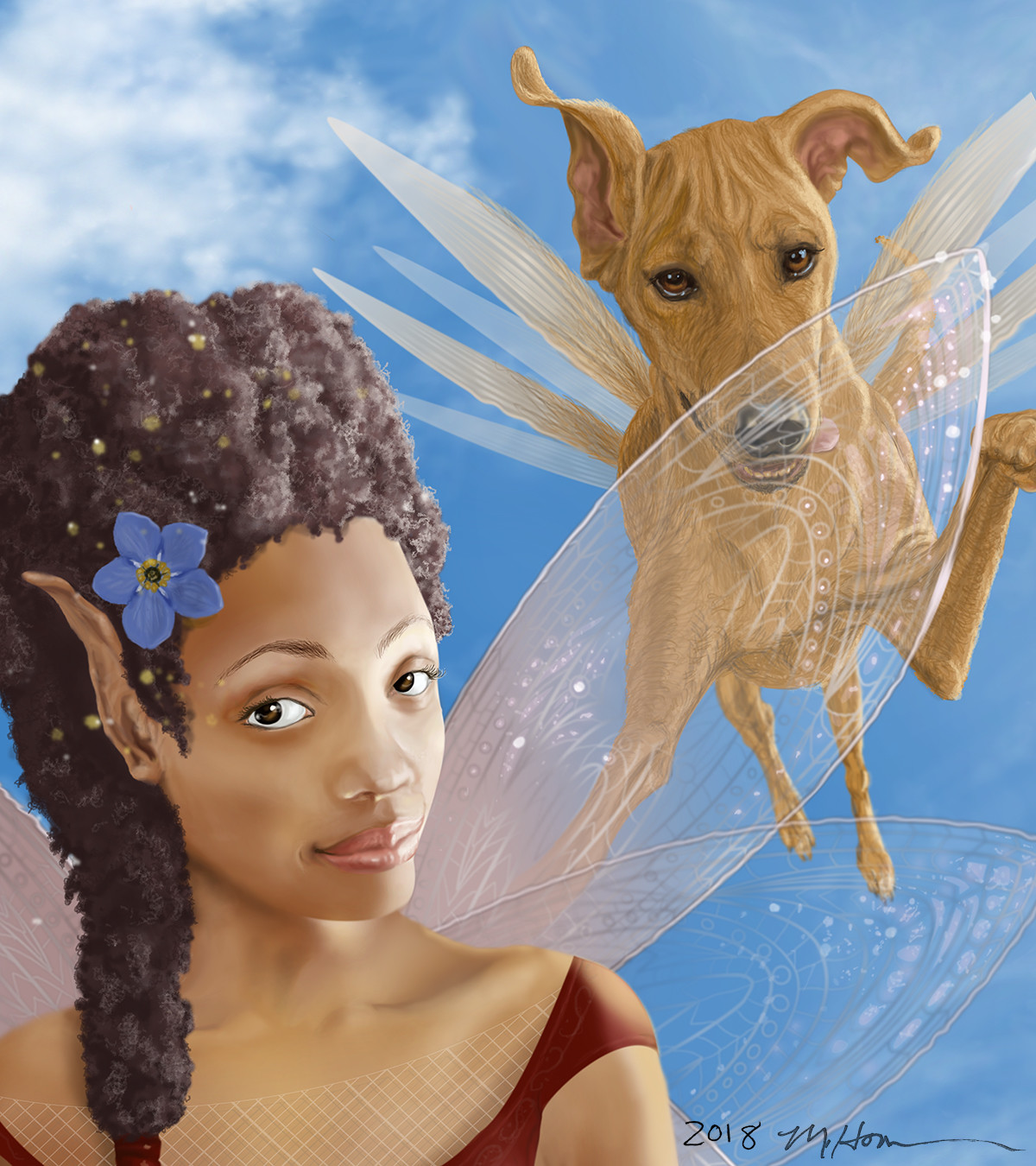 ArtStation - Fairy Dog Photobomb