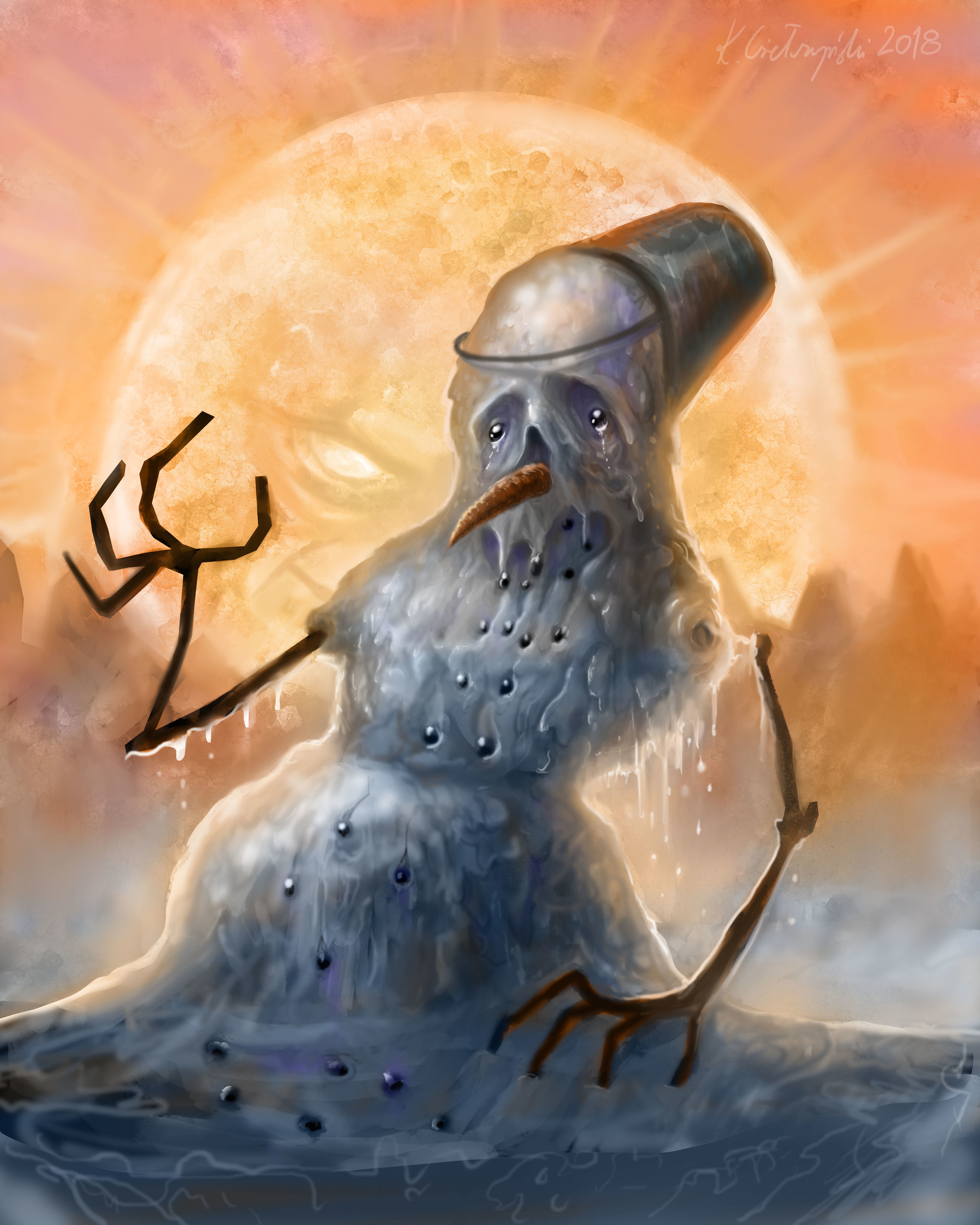 ArtStation - Dying Snowman