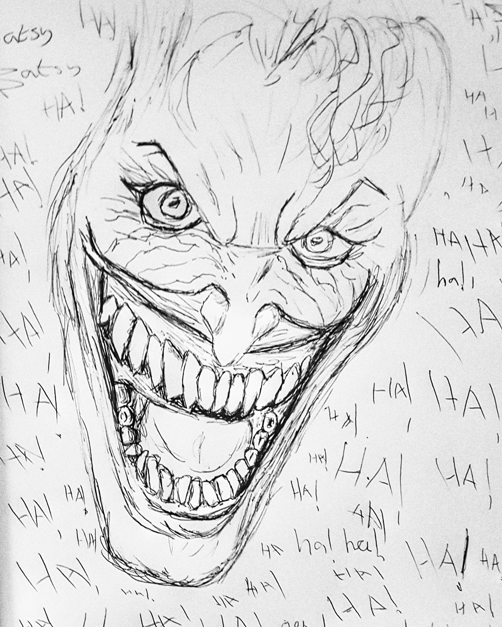 Artstation Inktober The Joker Kelly Burrows