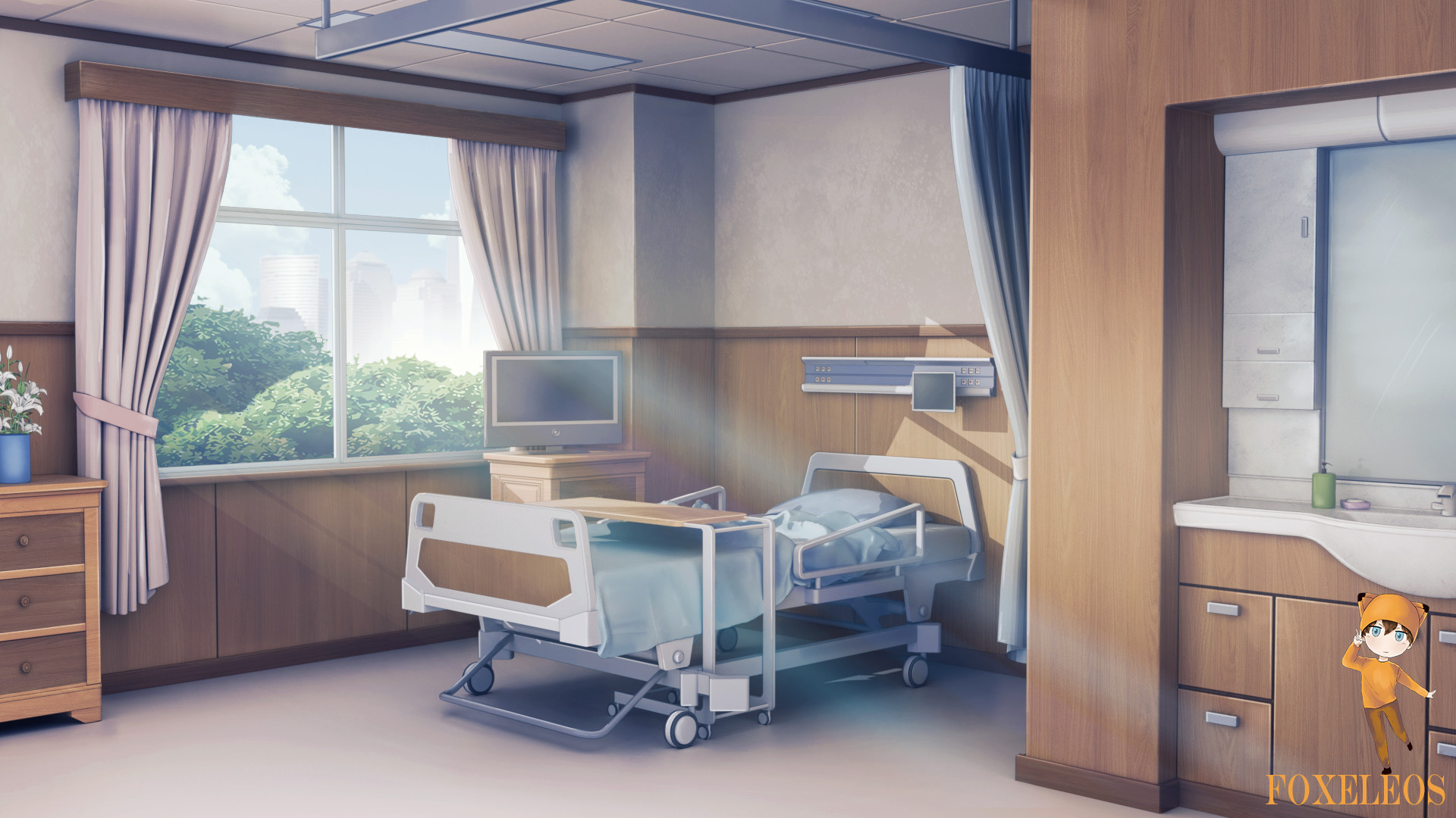 Hospital Room Anime Hospital Background