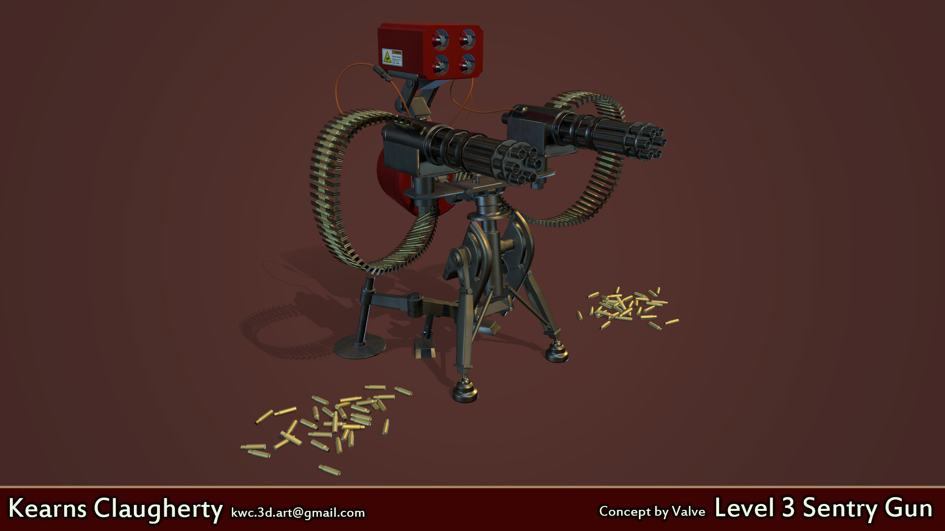 Artstation Level 3 Sentry Gun Kearns Claugherty
