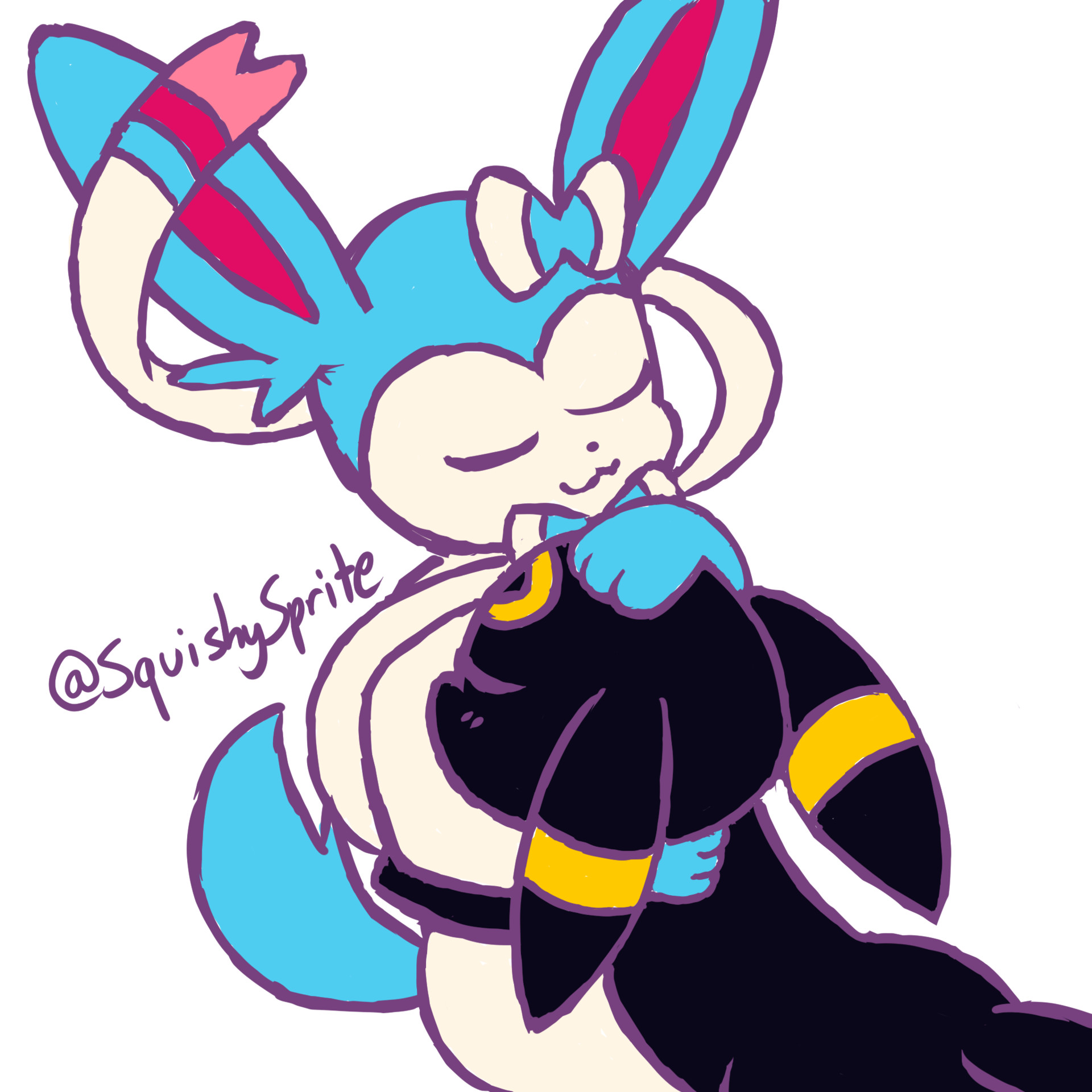 Artstation Sylveon Umbreon Hugs Levie D If you want a wall you go with umbreon or sylveon (or leafeon if you want a physical one), but those don't typically like being timid (umbreon has base 65 speed, and sylveon base 60). sylveon umbreon hugs levie d