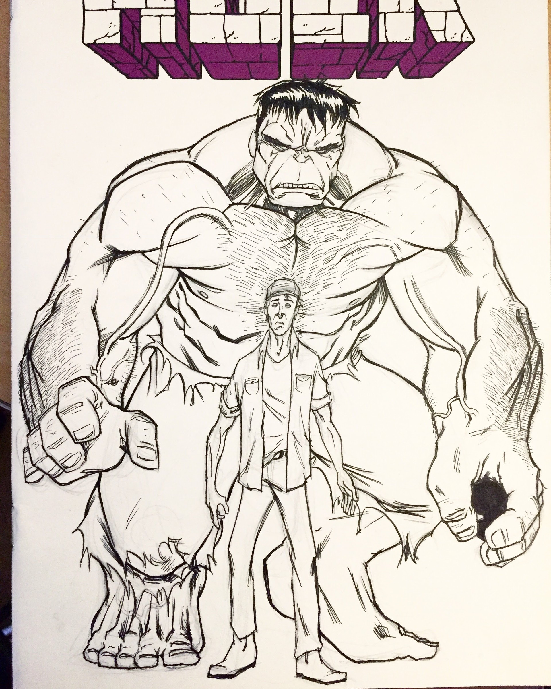 Artstation Immortal Hulk Sketch Cover Mario A Genduso