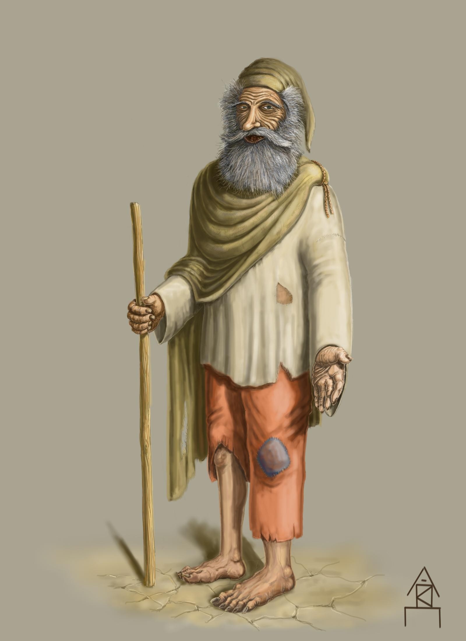 ArtStation - old beggar
