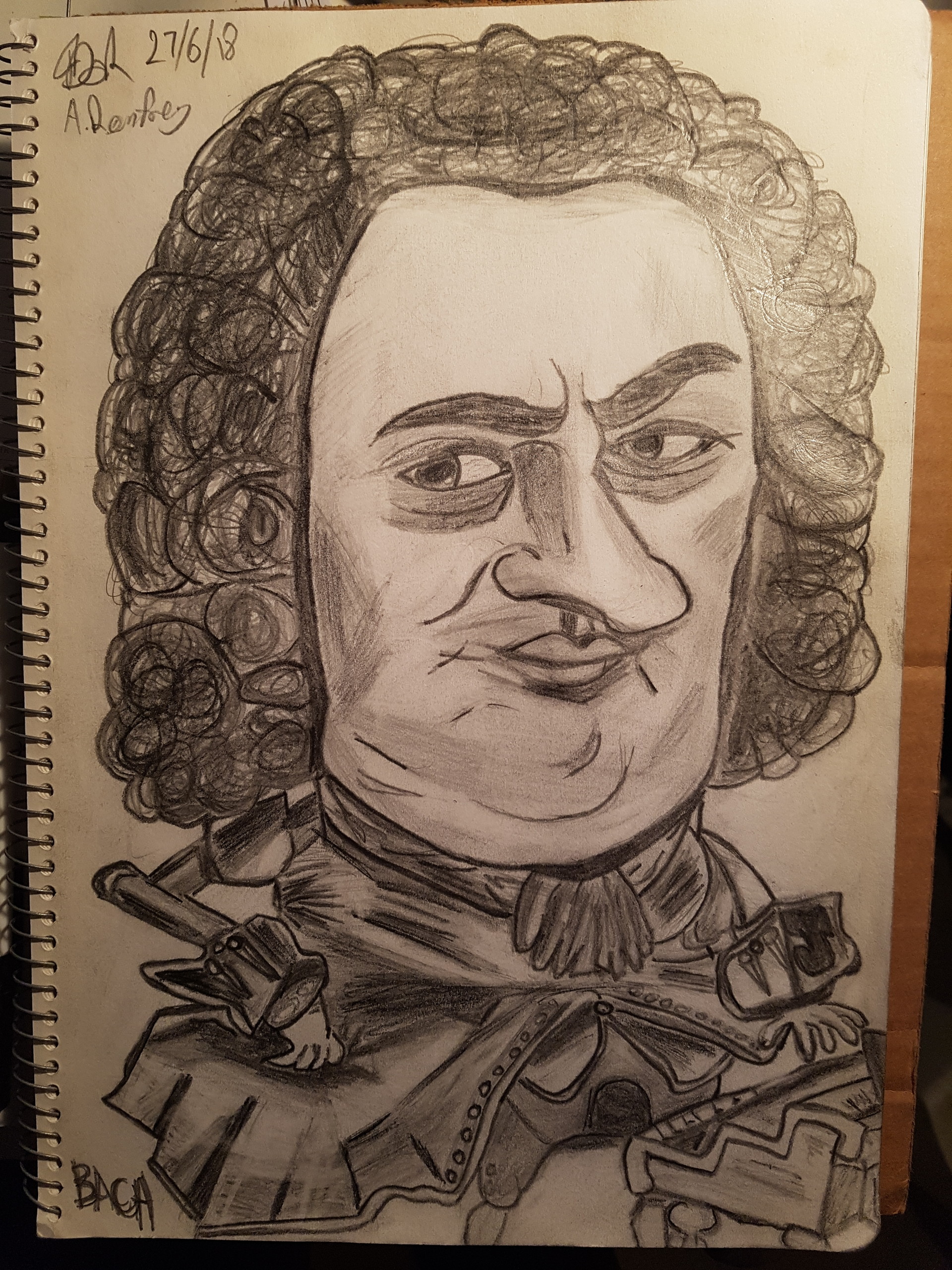 ArtStation - Bach - cartoon drawing