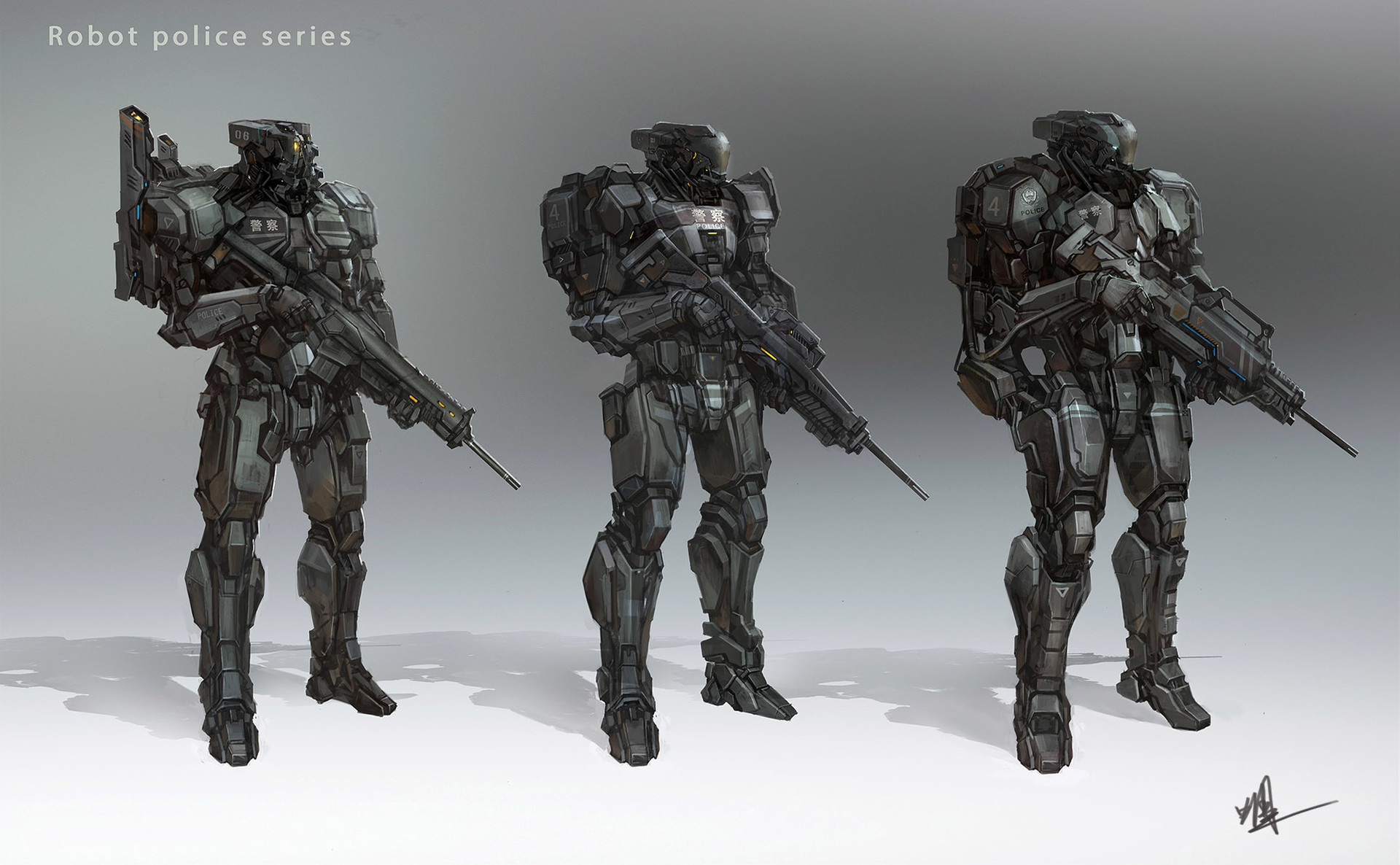 ArtStation - Machine police series