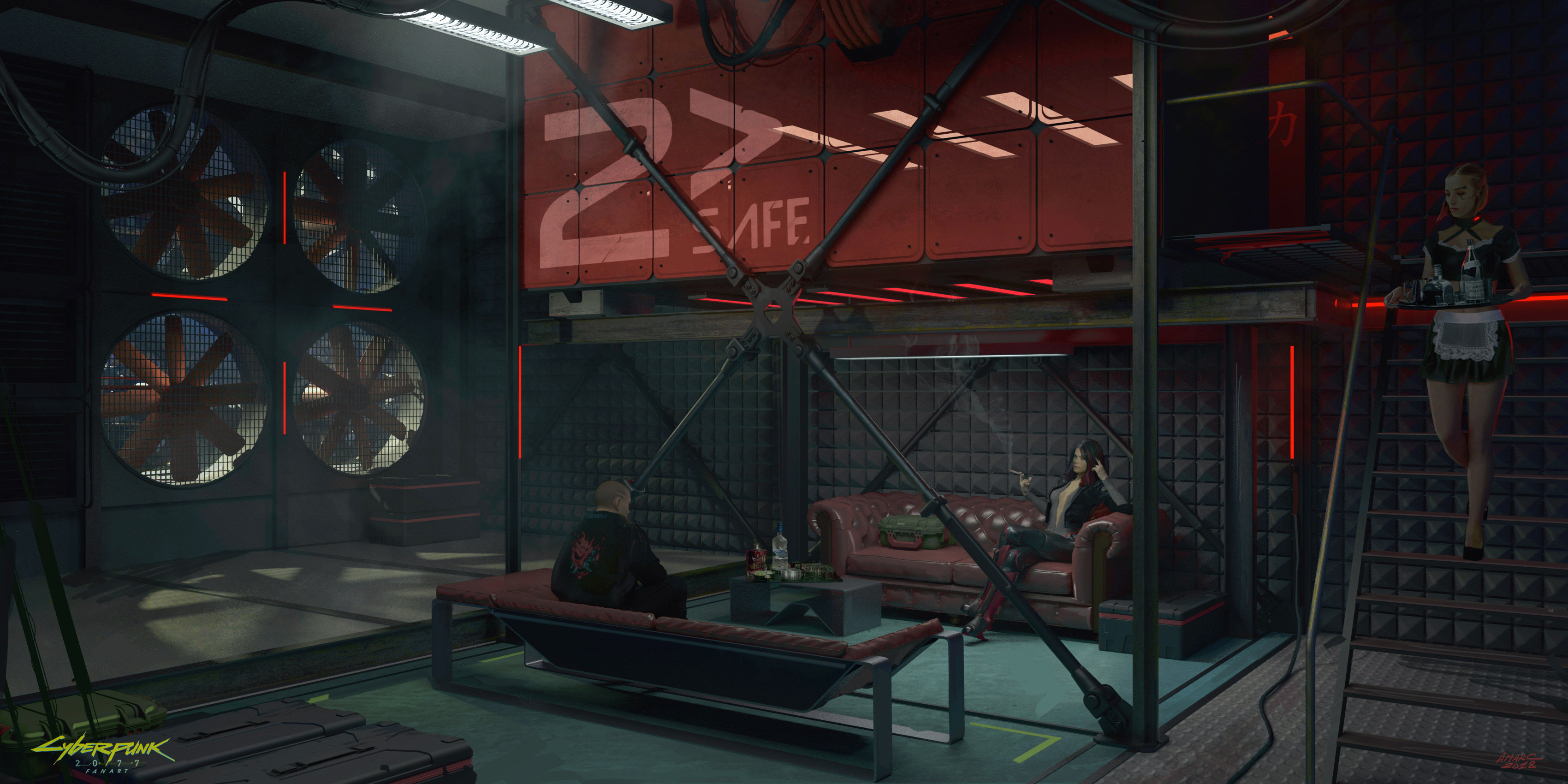 Artstation Cyberpunk Hideout Adrian Marc