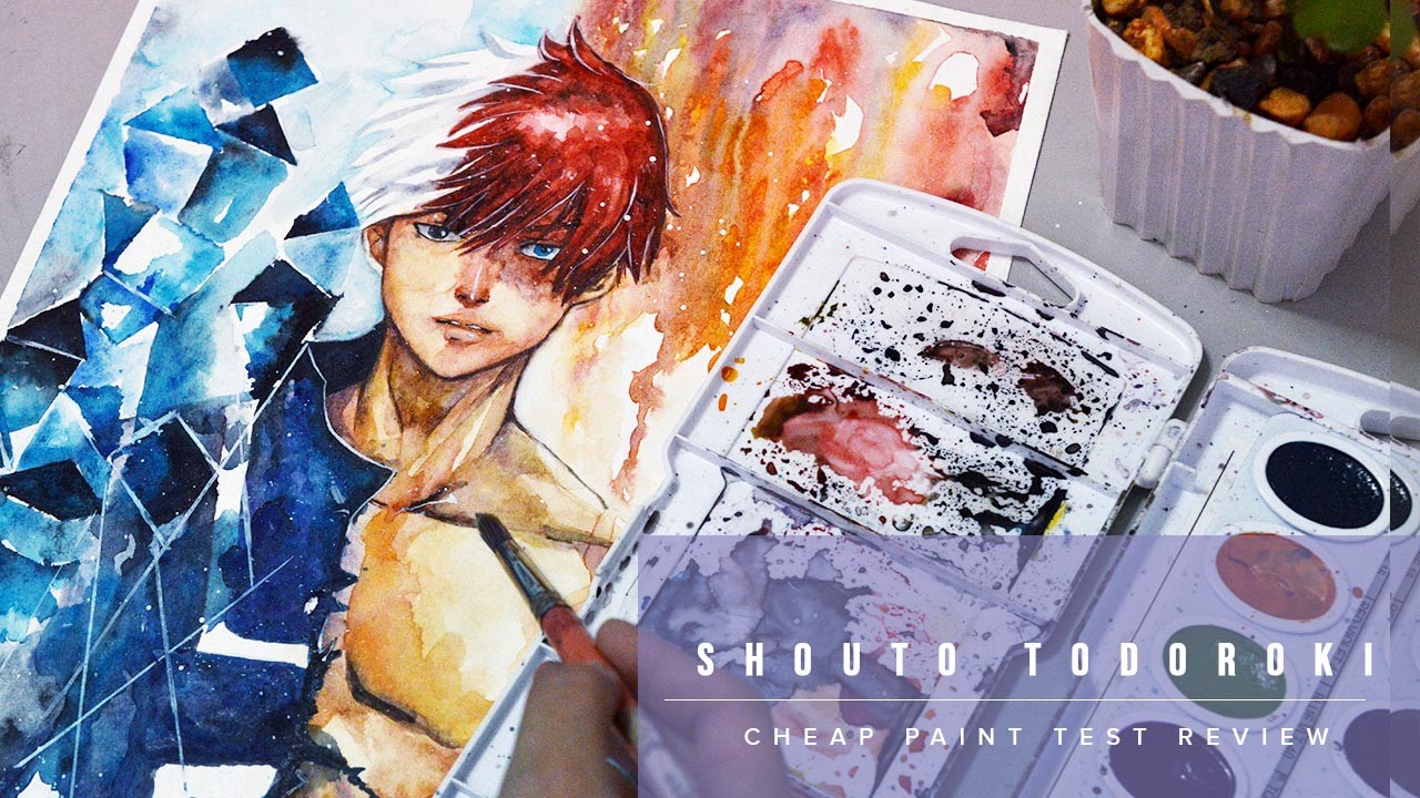 Charlotte Faye Chua Boku No Hero Academia Shouto Todoroki Watercolor Illustration Youtube Process