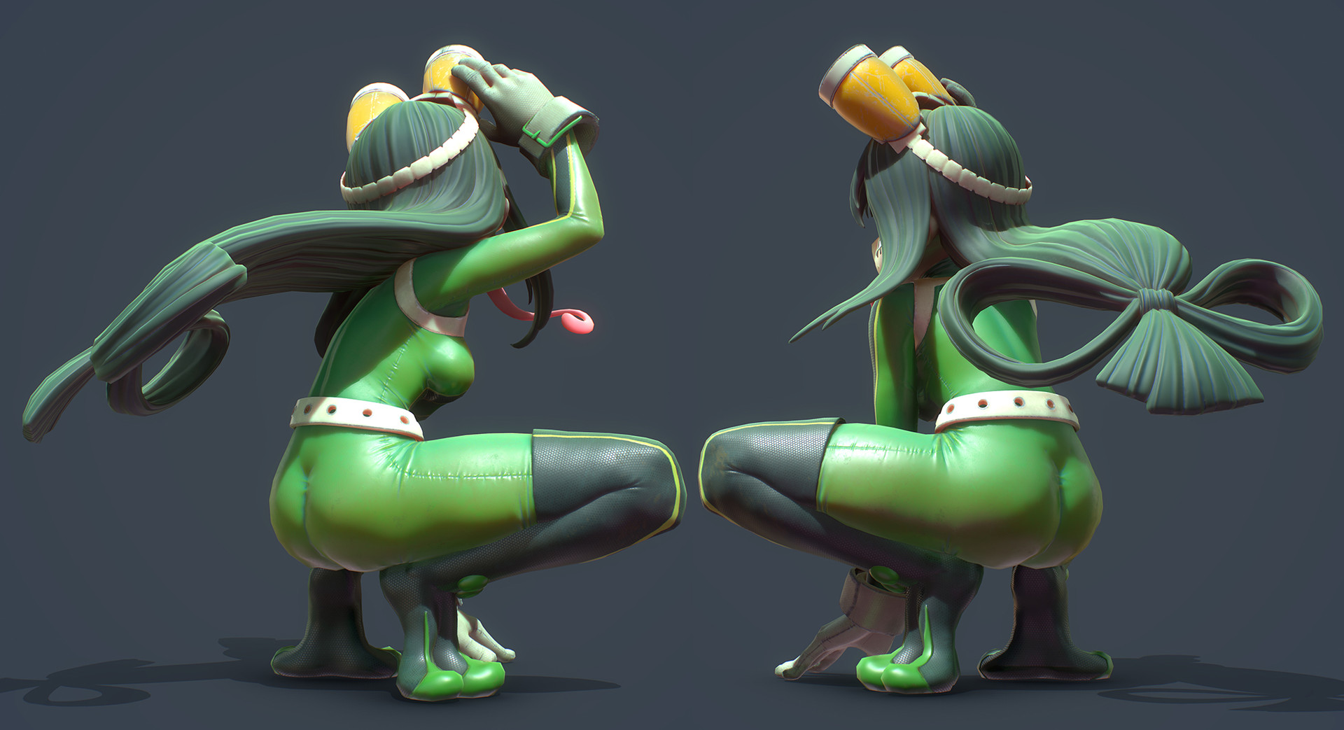 3d Asui Tsuyu By Foxling D F My Hero Academia Know Your Meme