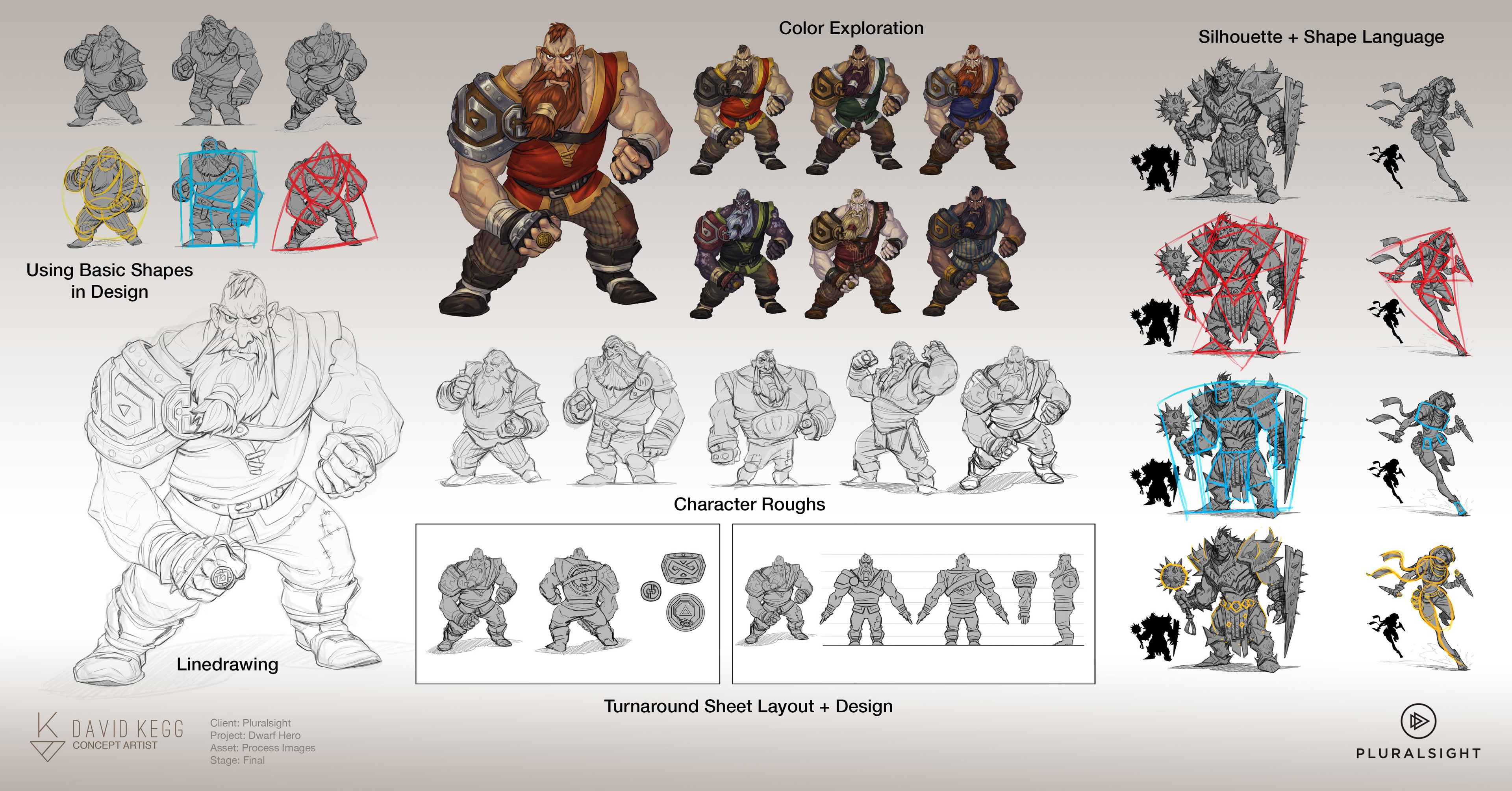 Artstation Pluralsight Game Character Concept Design Fundamentals Course David Kegg