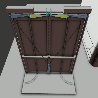 Artstation Bus Door 1 Inward Gliding Rig And Animation Dennis Haupt 3dhaupt