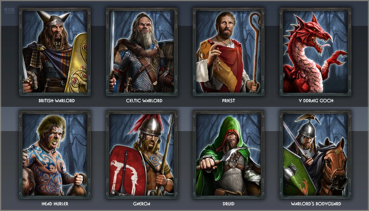 Sergey chaplinsky medieval strategy game character concept arts