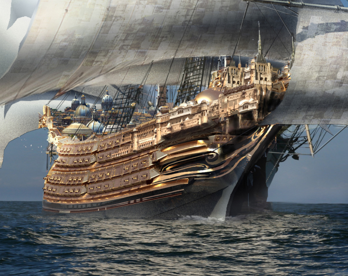 Mitchell Stuart - Steampunk galleon