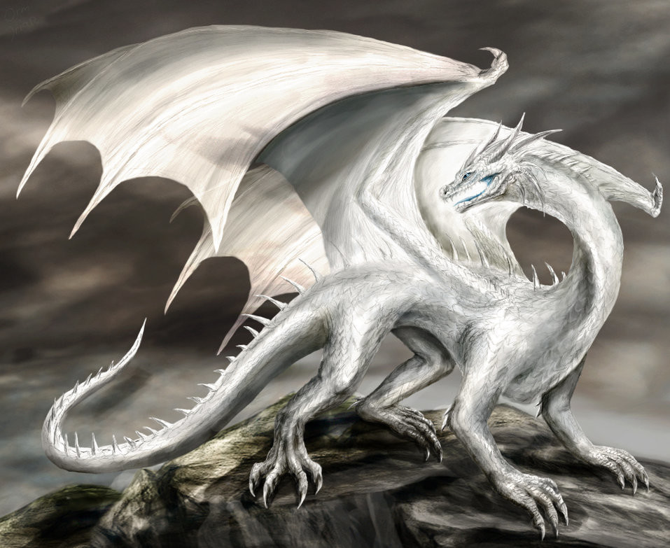 Older digital art, featuring the dragon. Was never quite happy with the head and decided to do a small rework.