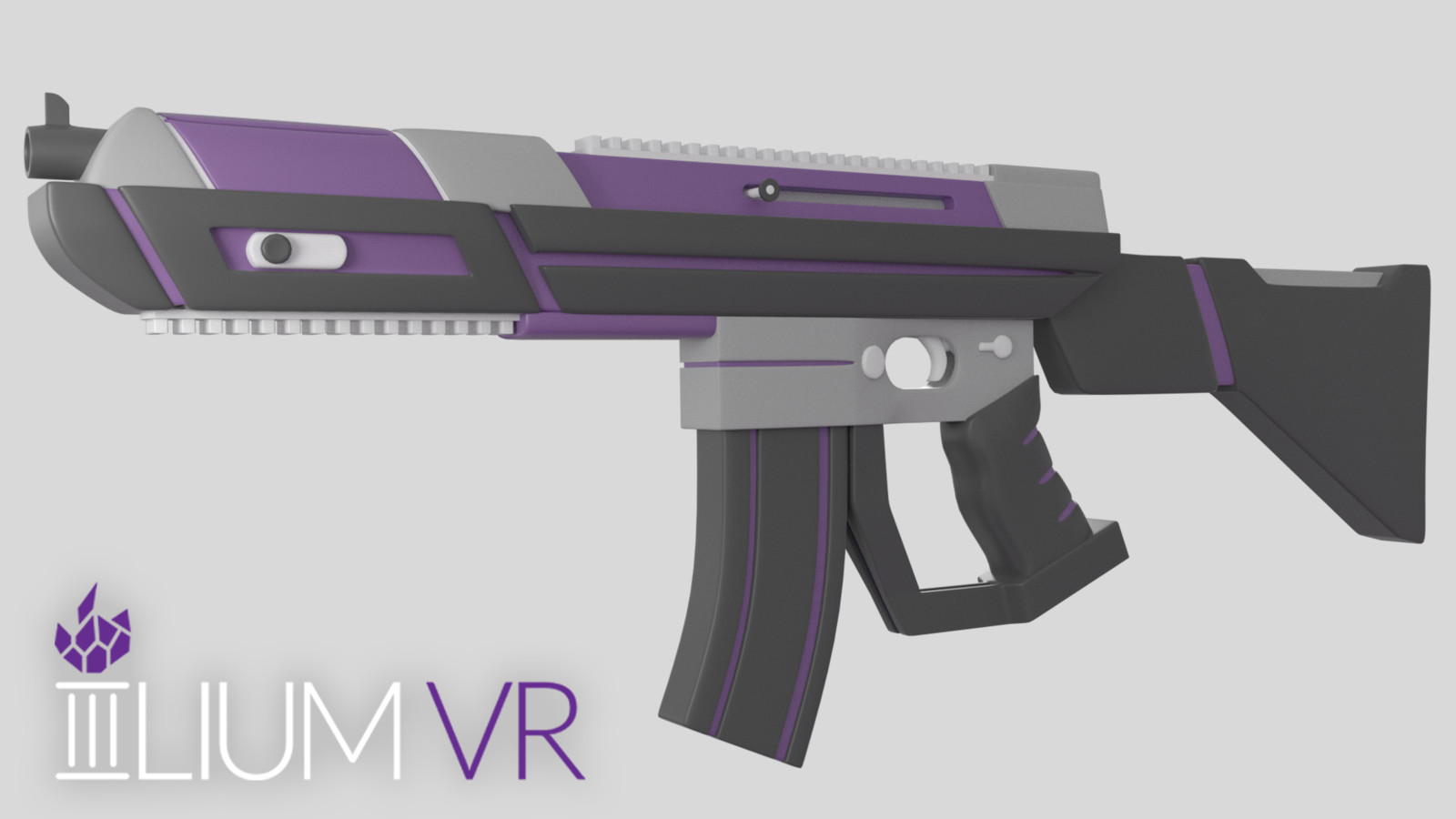 Final perspective render of completed rifle model
