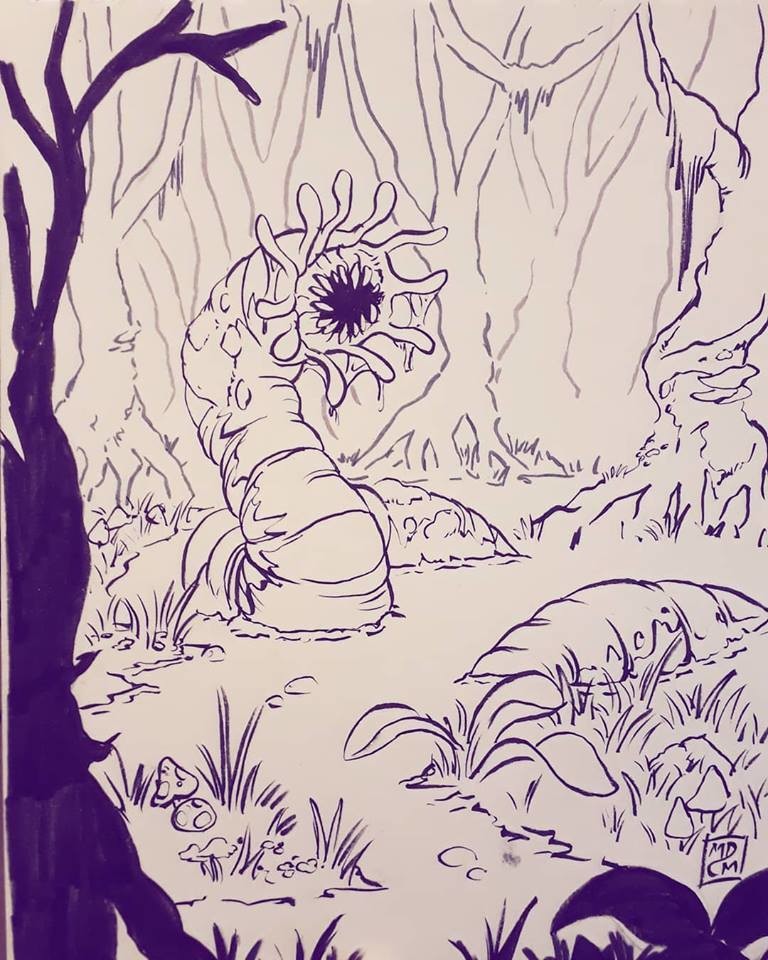 6th day's prompt is: "Drooling"

Be careful when traveling the Forlorn Swamp... You could step on a mortal trap.