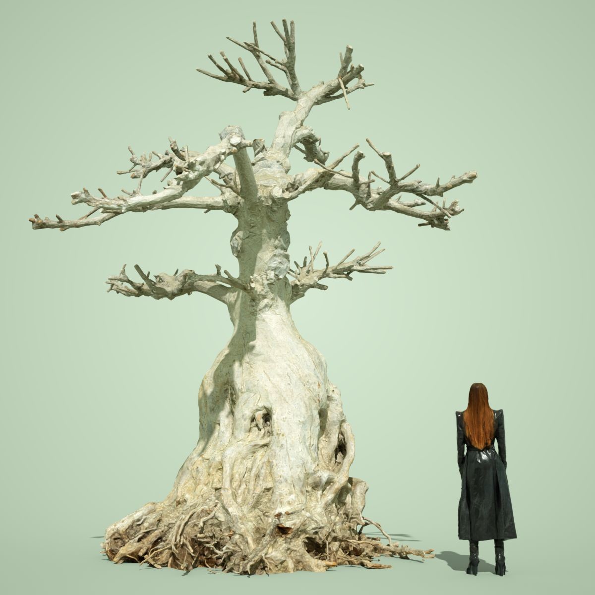 Polygonal Miniatures Dead Bonsai Tree Collection
