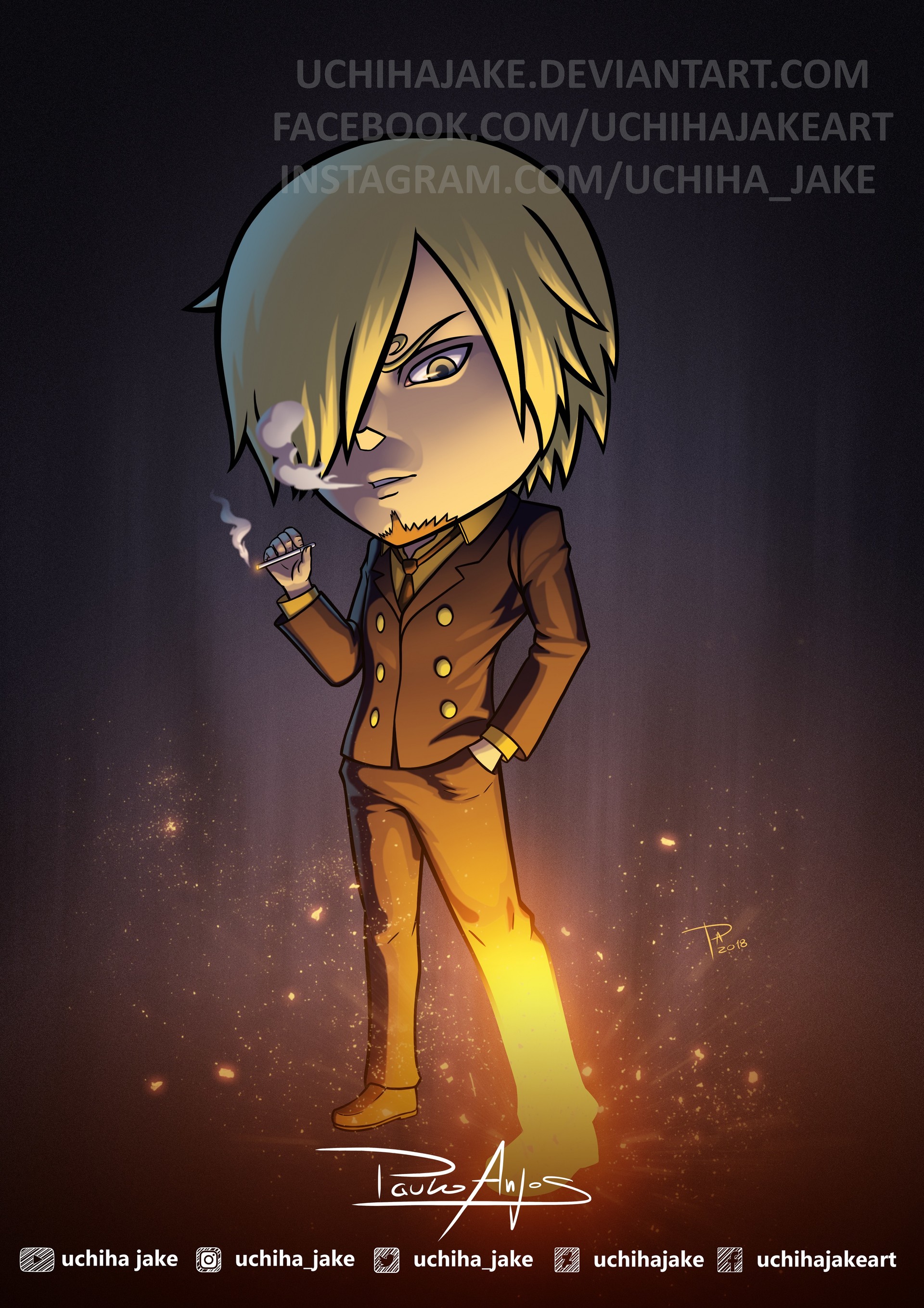 Artstation Chibi Sanji Paulo Anjos