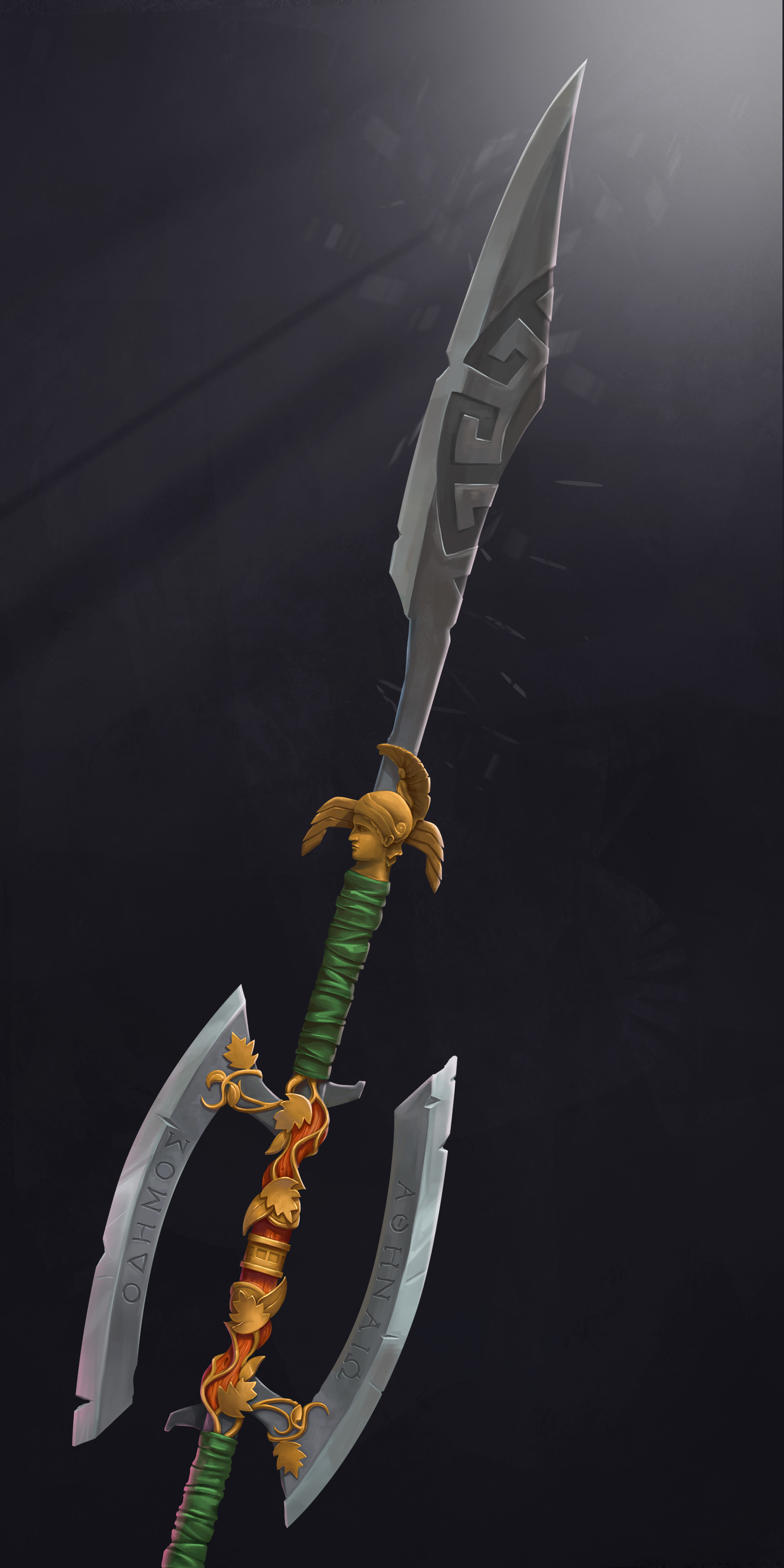 Artstation Greek Two Bladed Sword Anton Danko