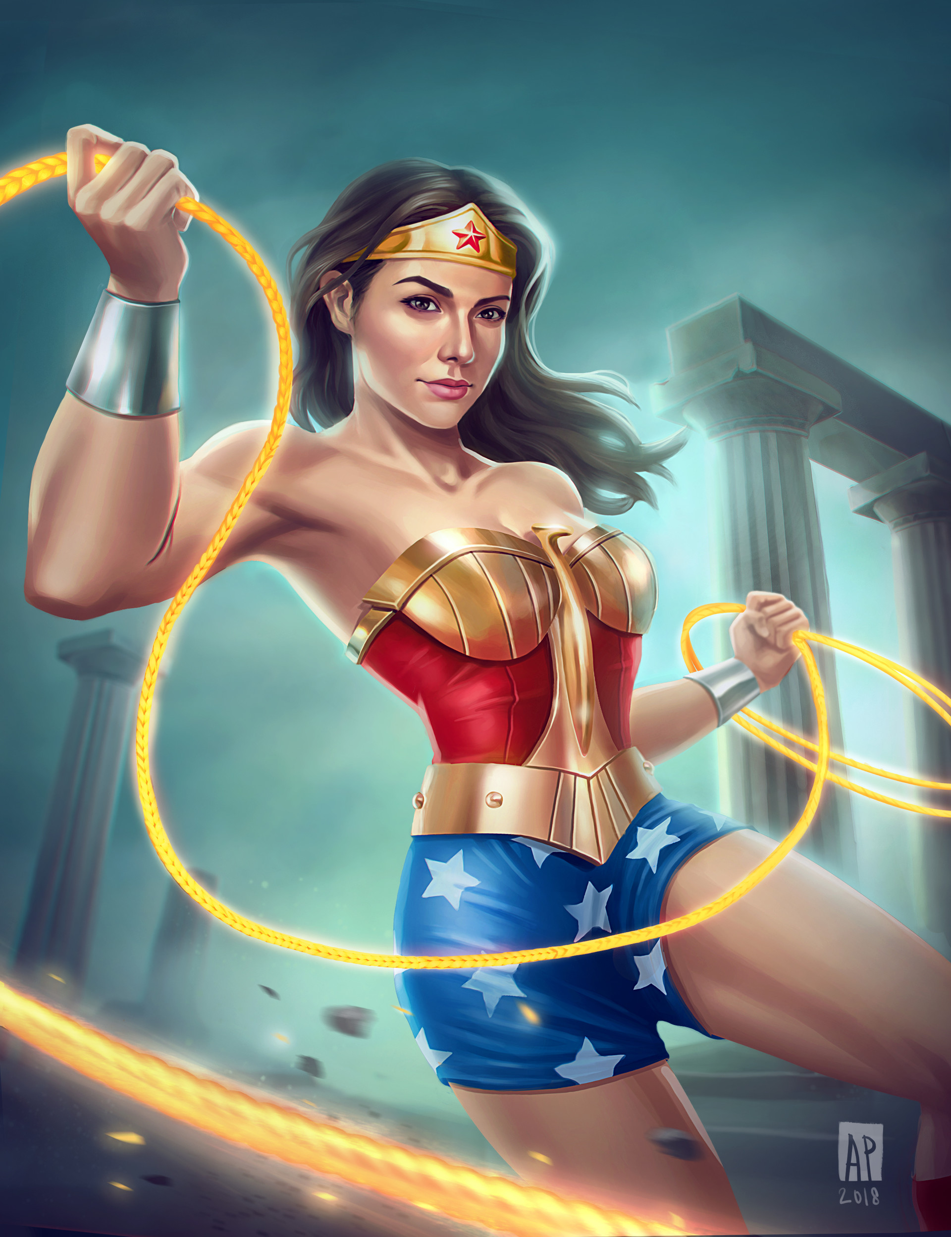 Gal Gadot X Darwyn Cooke Wonder Woman Fan Art.